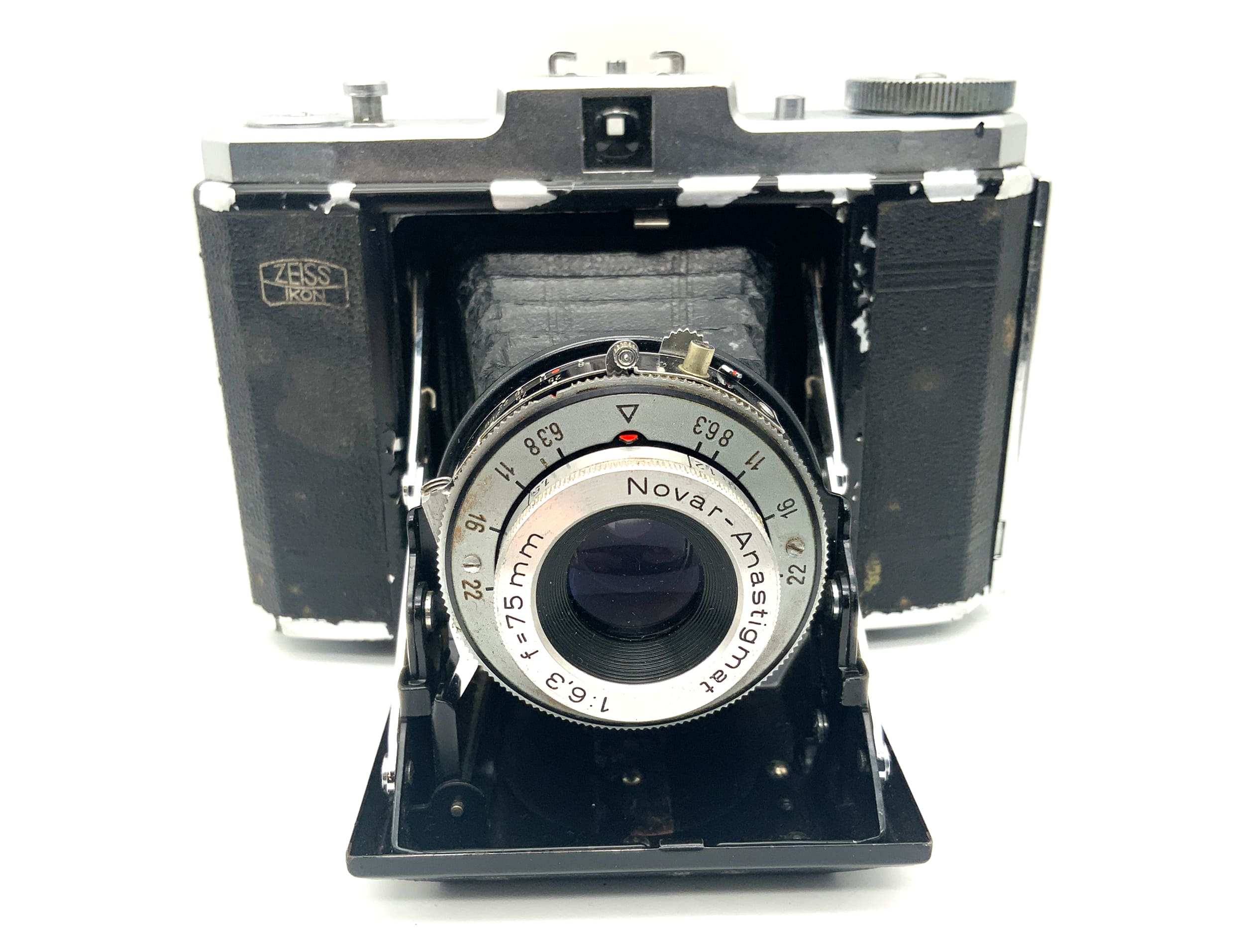 Appareil photo pliant Zeiss Ikon Nettar 518/16 avec objectif Novar Anastigmat 75 mm 1:6.3 Vario