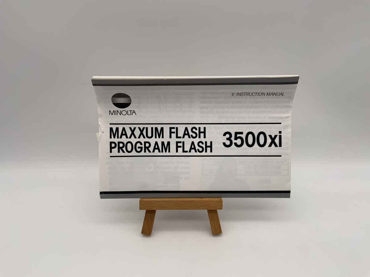 Manuel d'utilisation du flash programmable Minolta Maxxum Flash 3500xi (anglais)