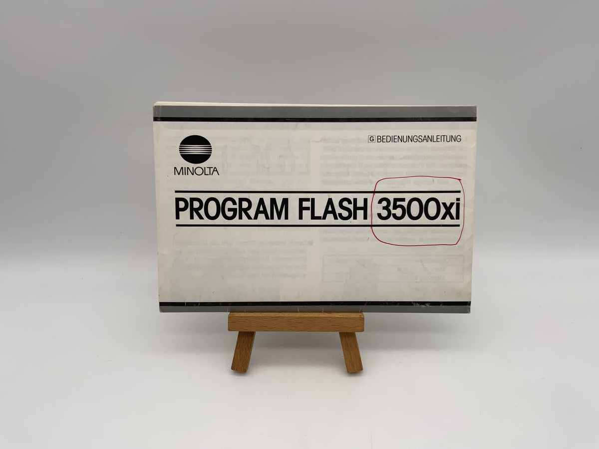 Manuel d'utilisation du logiciel Minolta Program Flash 3500xi (allemand)