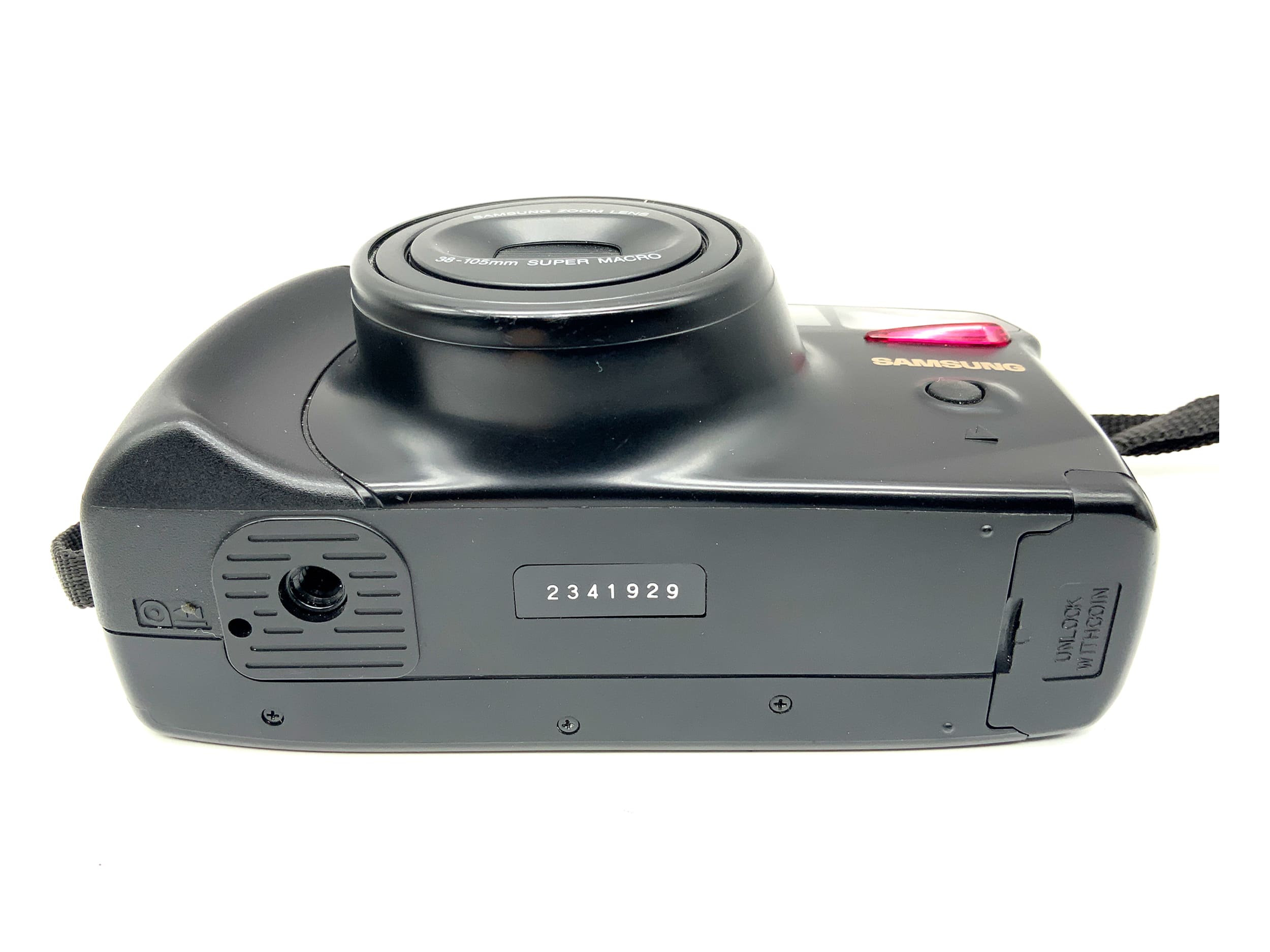 Appareil photo analogique Samsung AF Zoom 1050 avec objectif super macro 38-105 mm