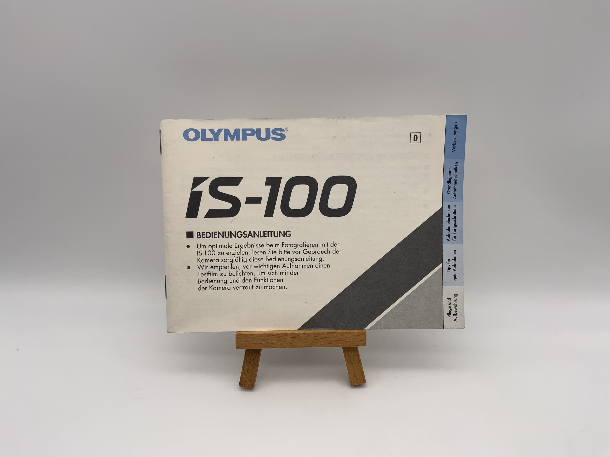 Manuel d'utilisation de l'Olympus IS-100 (allemand)