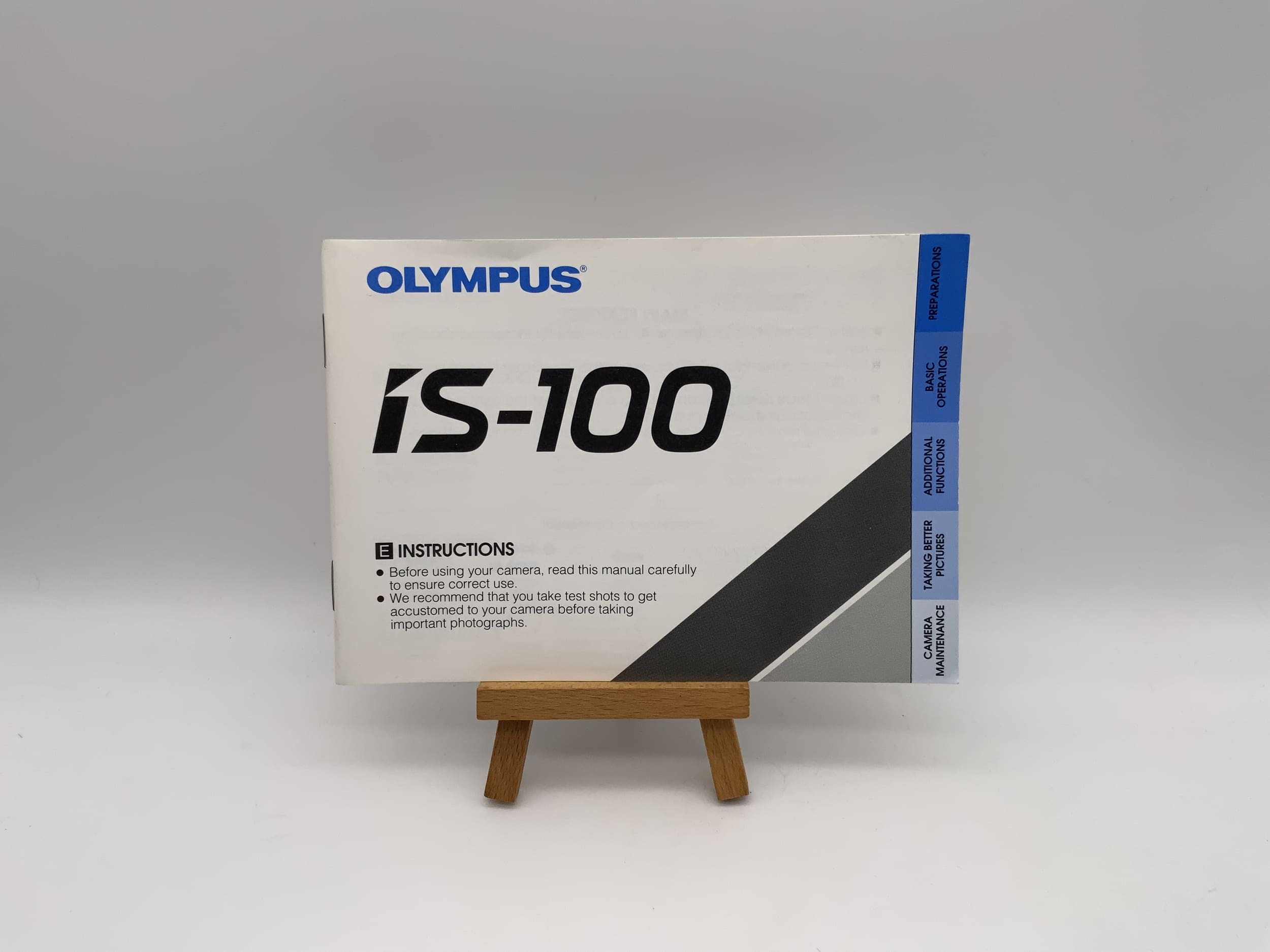 Manuel d'utilisation de l'Olympus IS-100 (anglais)