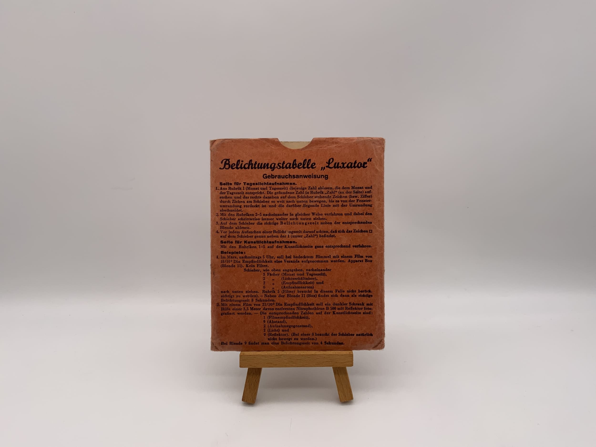 Manuel d'utilisation du tableau d'exposition Luxator (allemand)