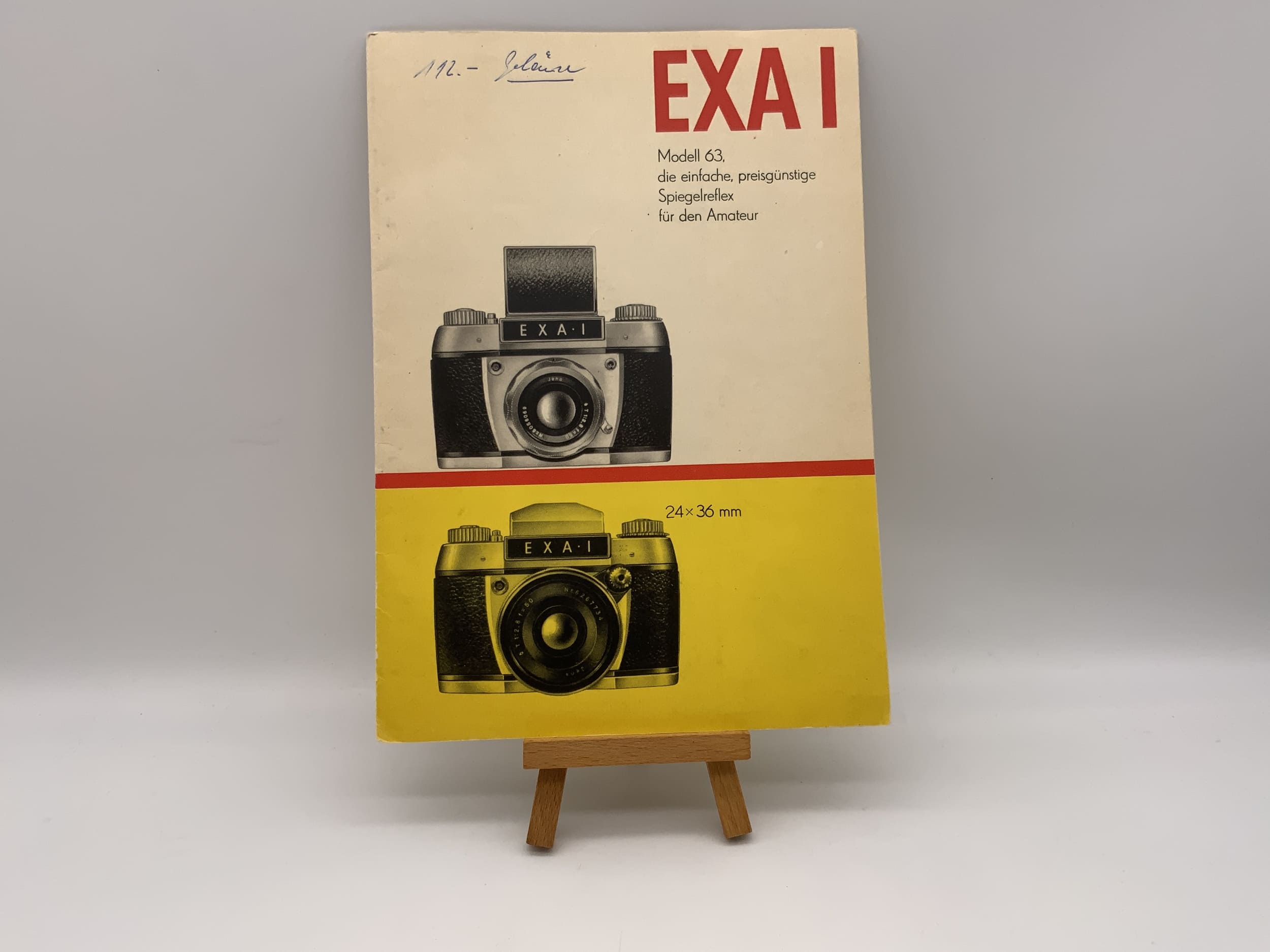 Exa Model 63 SLR camera 1961 GDR brochure German