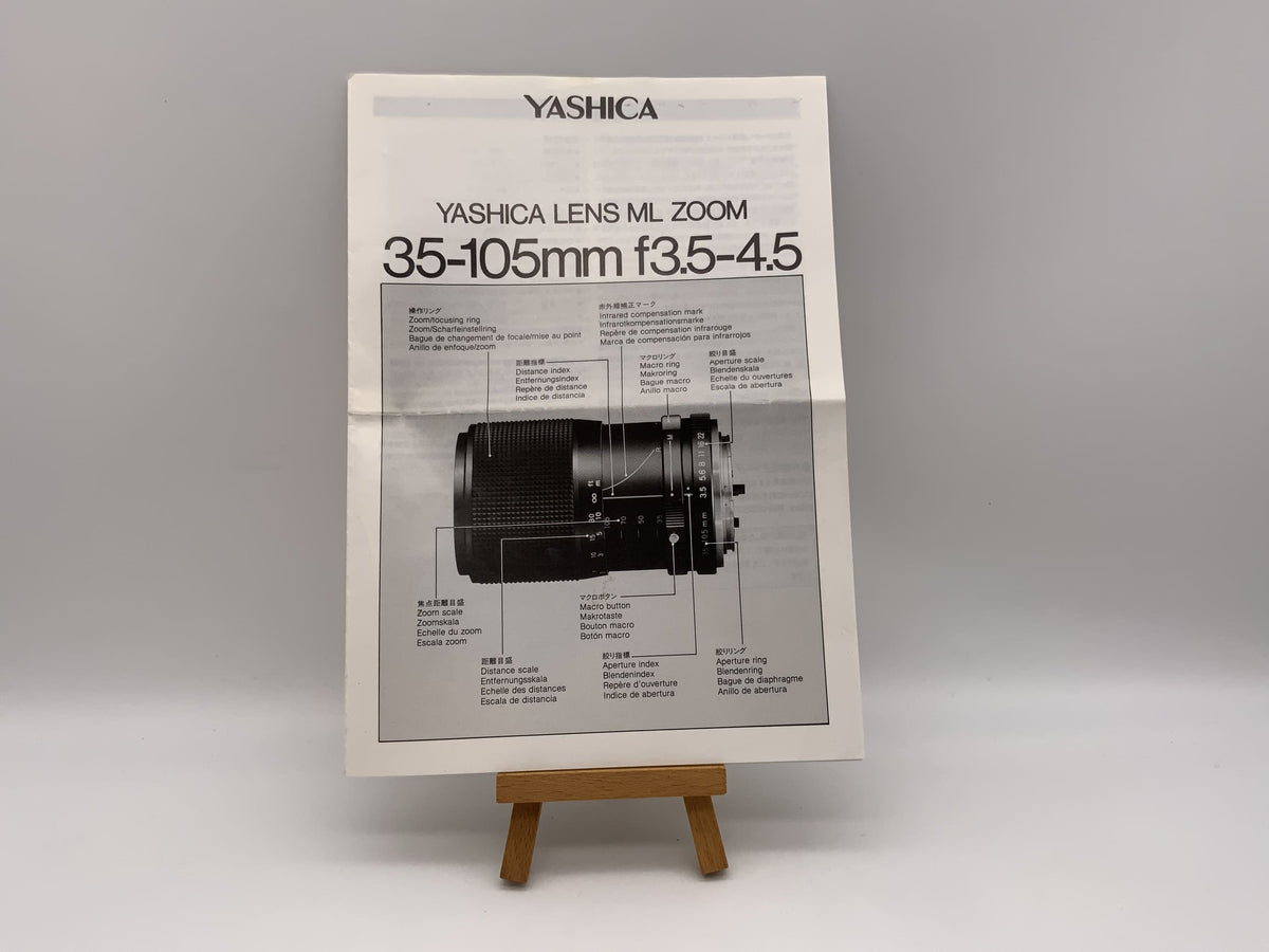 Yashica Lens ML Zoom 35-105mm f 3.5-4.5 User Manual (German)