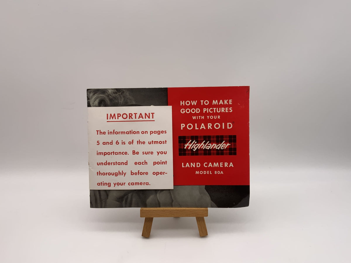 Polaroid Land Camera Model 80A User Manual (English)