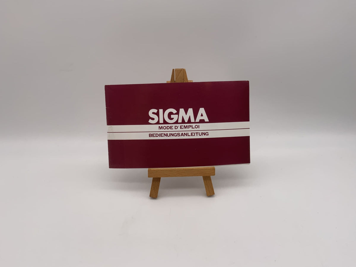 Sigma Lens Manual Focus User Manual (German)