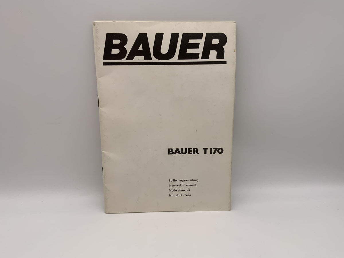 Bauer T 170 Operating Instructions German