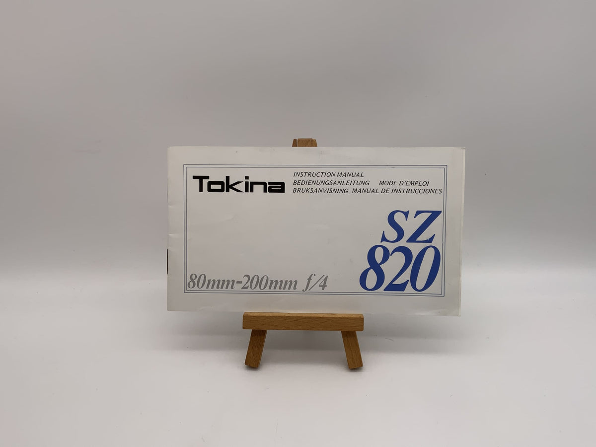 Manuel d'utilisation de l'objectif Tokina SZ 820 80-200mm f/4 (allemand)