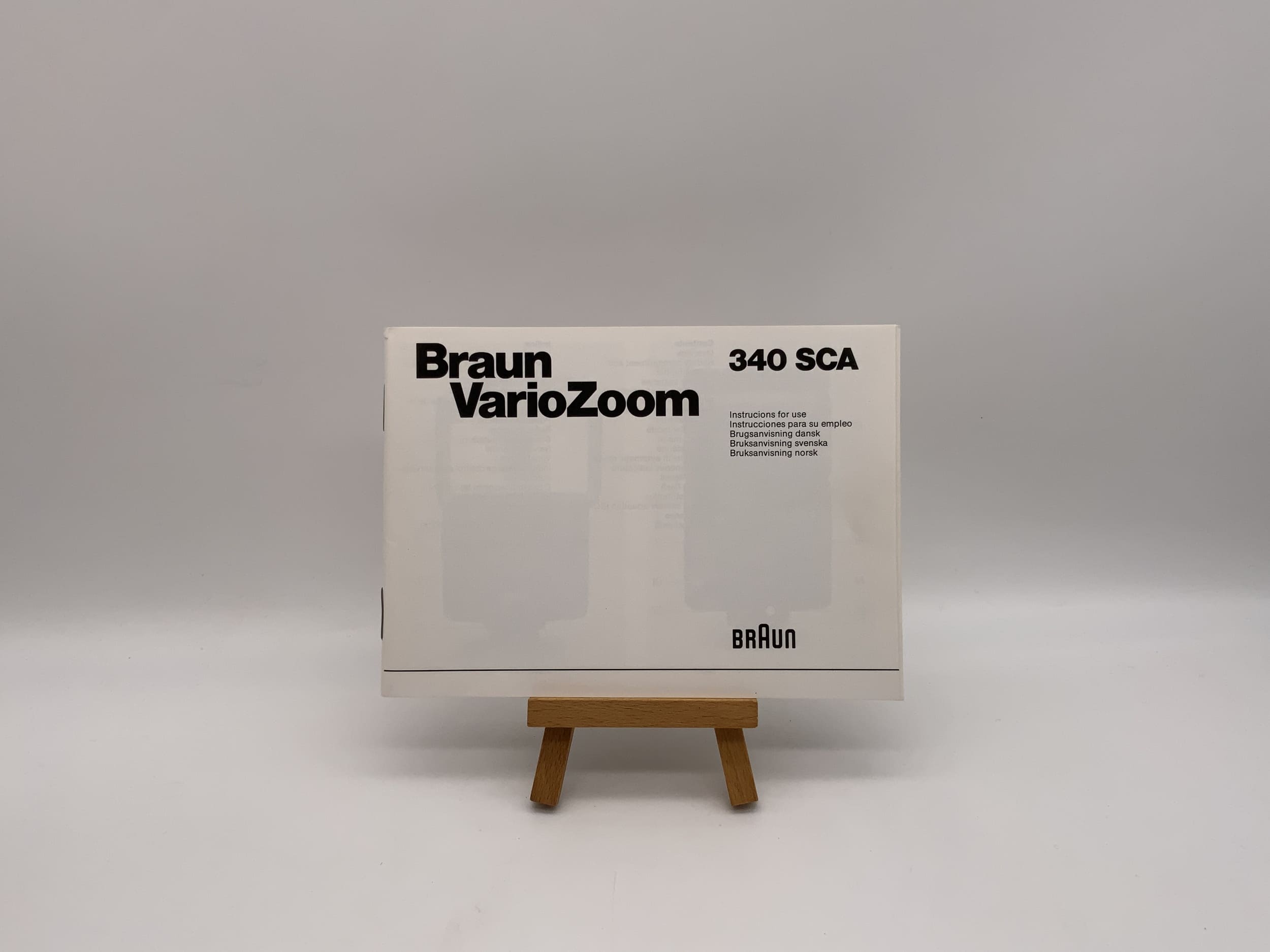Manuel d'utilisation Braun Vario Zoom 340 SCA (allemand)