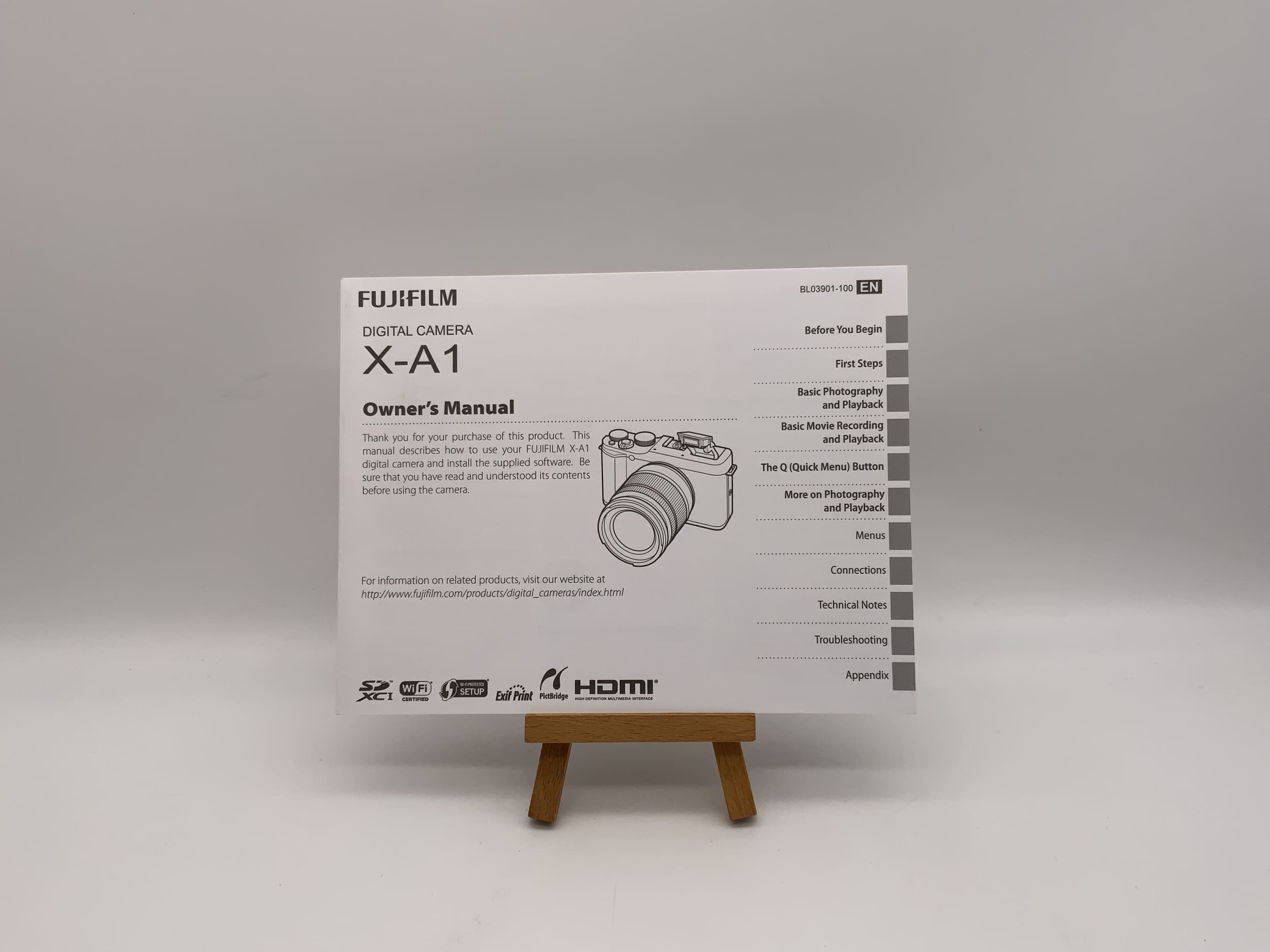 Manuel d'utilisation Fujifilm XA 1 (anglais)