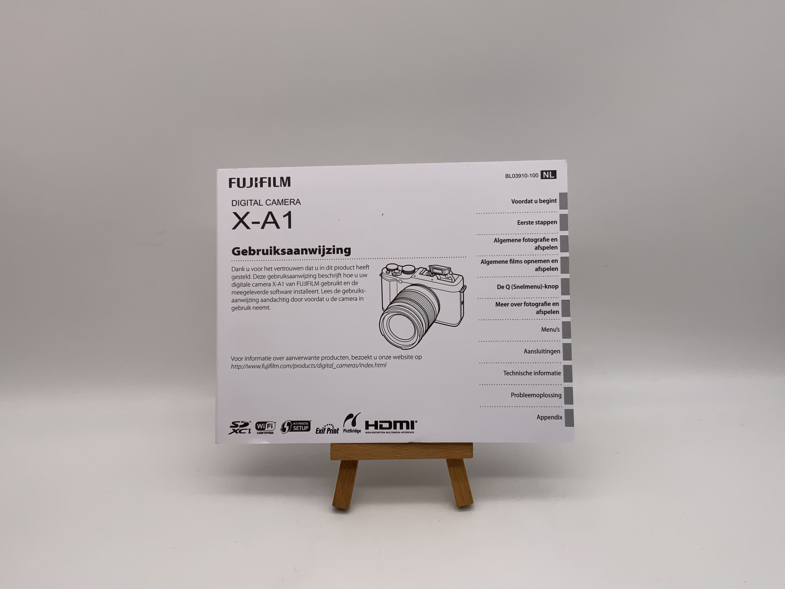 Manuel d'utilisation Fujifilm XA 1 (en néerlandais)