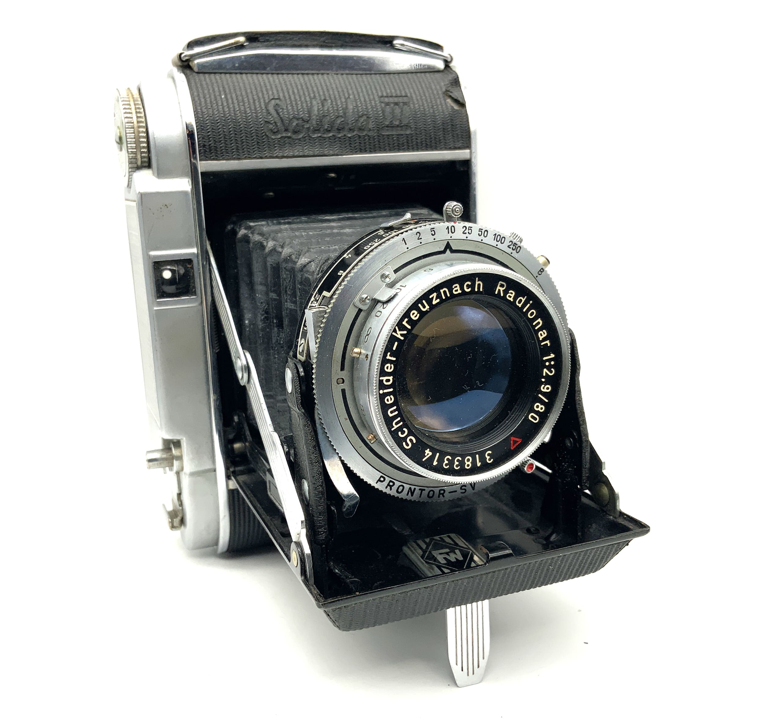 Franka Solida III Klappkamera mit Schneider Kreuznach Radionar 80mm 1:2.9