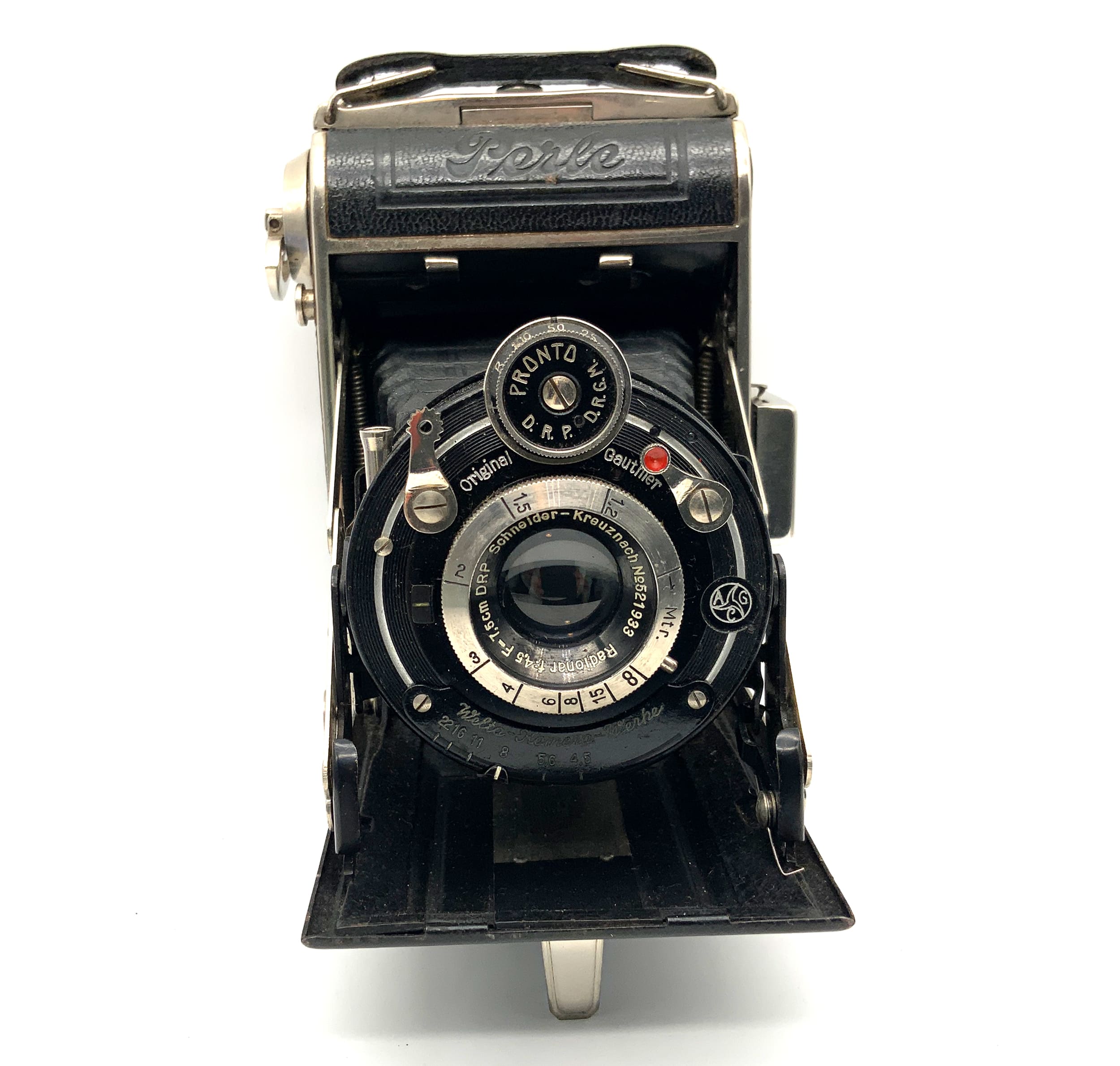 Welta Perle Klappkamera mit Schneider Kreuznach Radionar 7,5cm 1:4,5