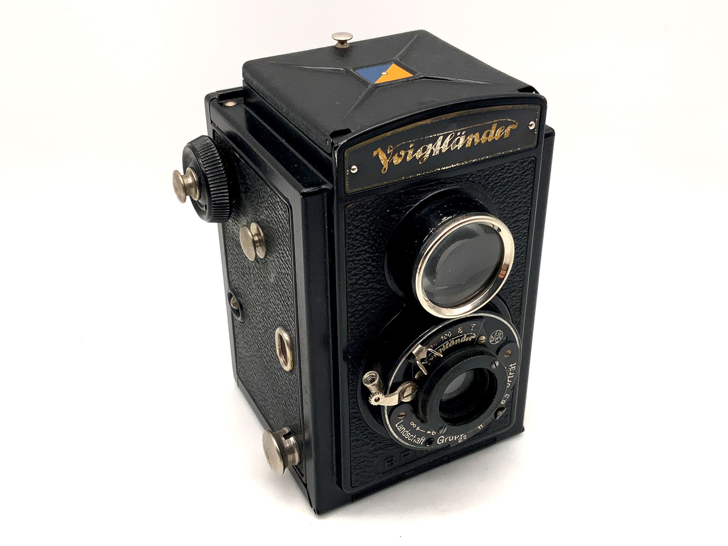 Voigtländer Brillant TLR avec appareil photo analogique reflex bi-objectif Voigtar 7,5 cm 1:6,3