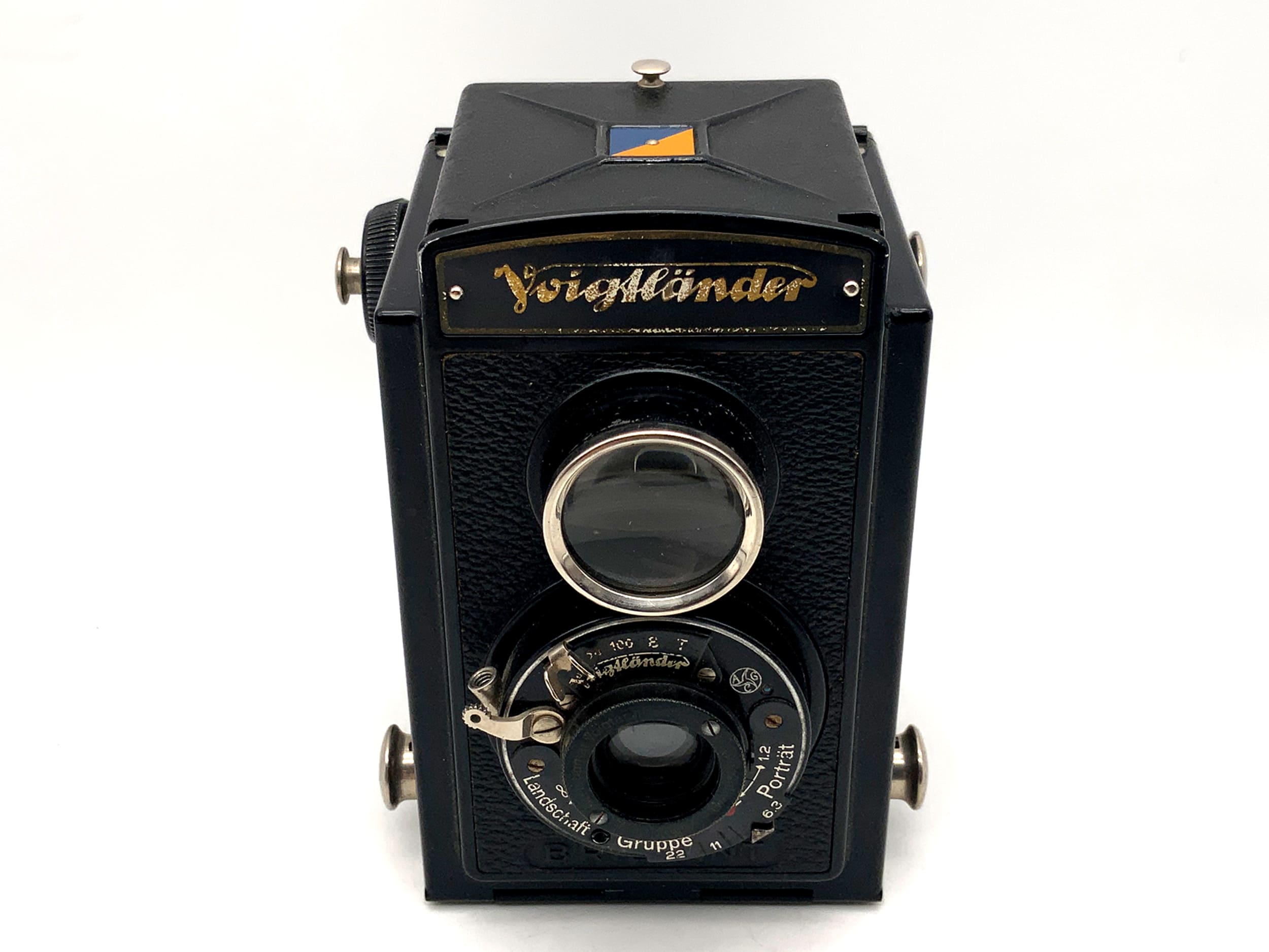 Voigtländer Brillant TLR avec appareil photo analogique reflex bi-objectif Voigtar 7,5 cm 1:6,3