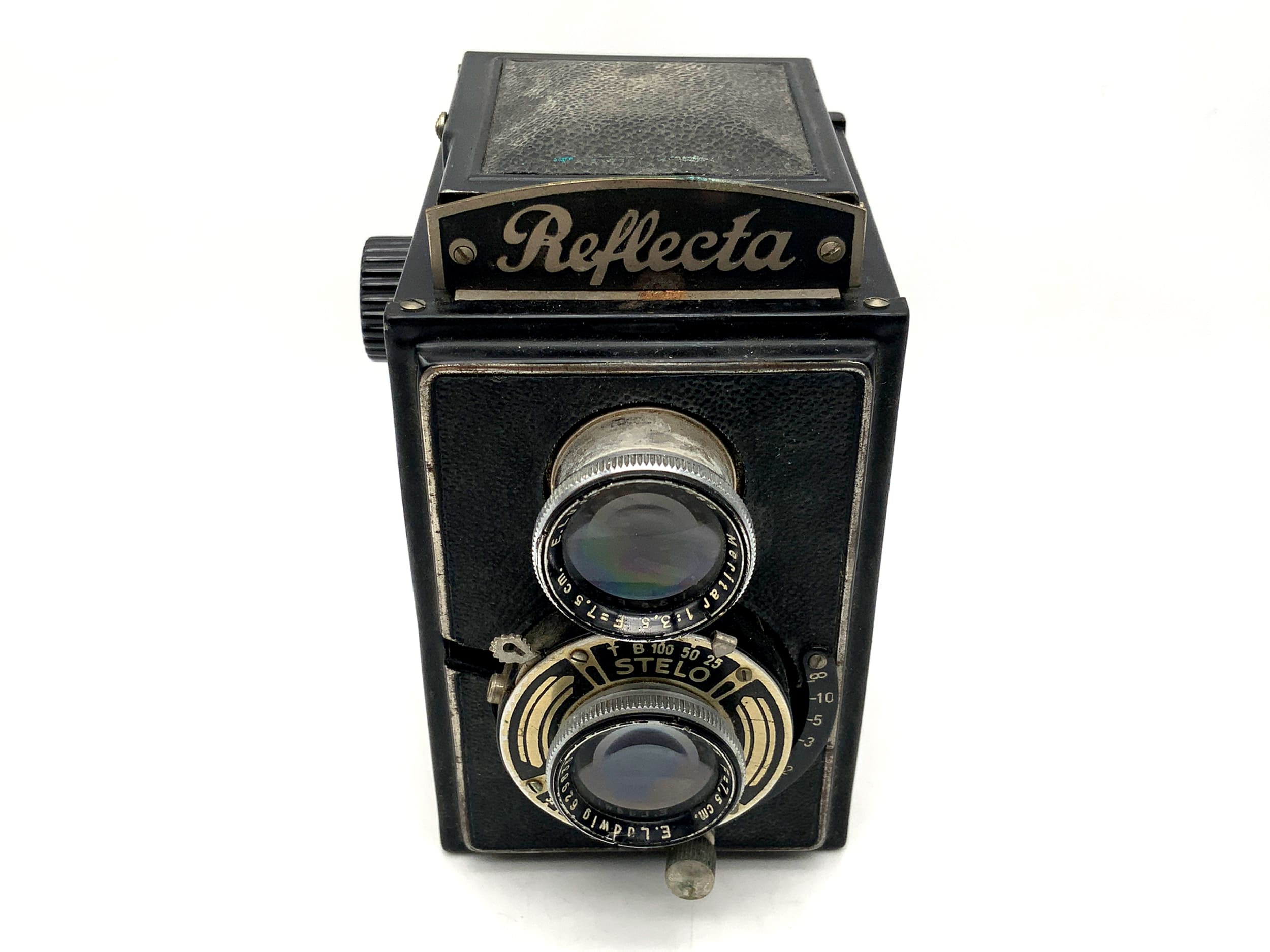 Appareil photo analogique Welta Reflexiona TLR avec objectif bi-objectif E. Ludwig Meritar 7,5 cm 1:3,5