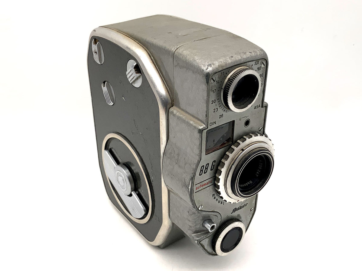 Bauer 88G Automatic film camera with Rodenstock Ronar 12.5mm 1:1.9 Super 8 lens