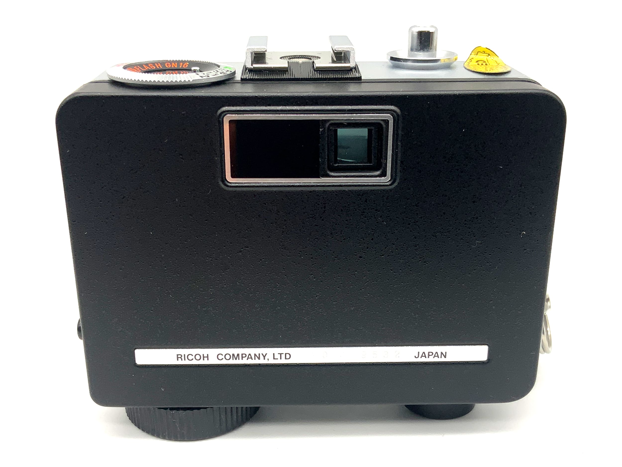 Ricoh Auto Half E2 viewfinder camera with f/2.8 f=25mm half-frame lens in original packaging, analog camera