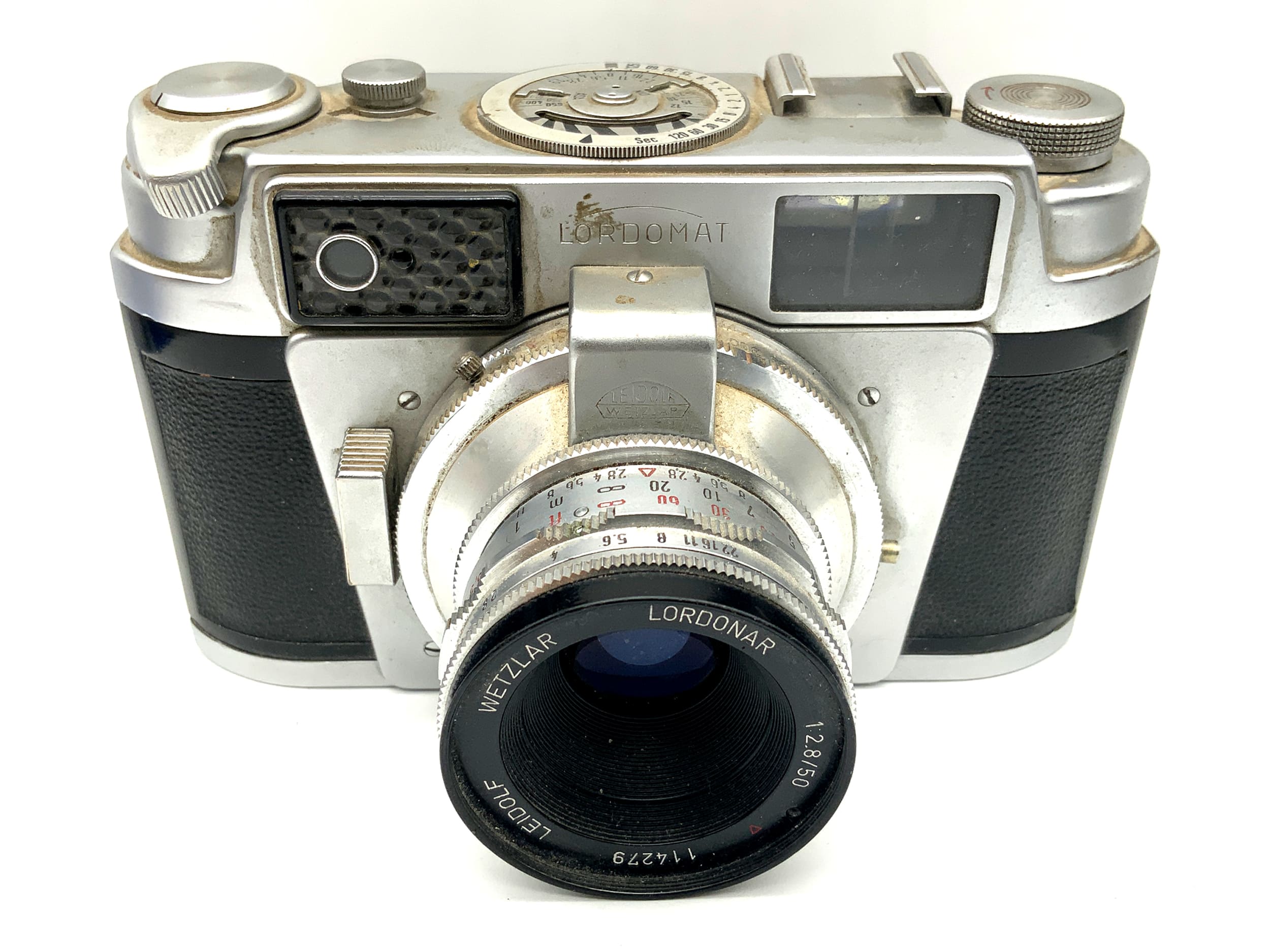 Appareil photo à viseur Leidolf Wetzlar Lordomat SLE avec objectif analogique Lordonar 1:2.8 f=50mm