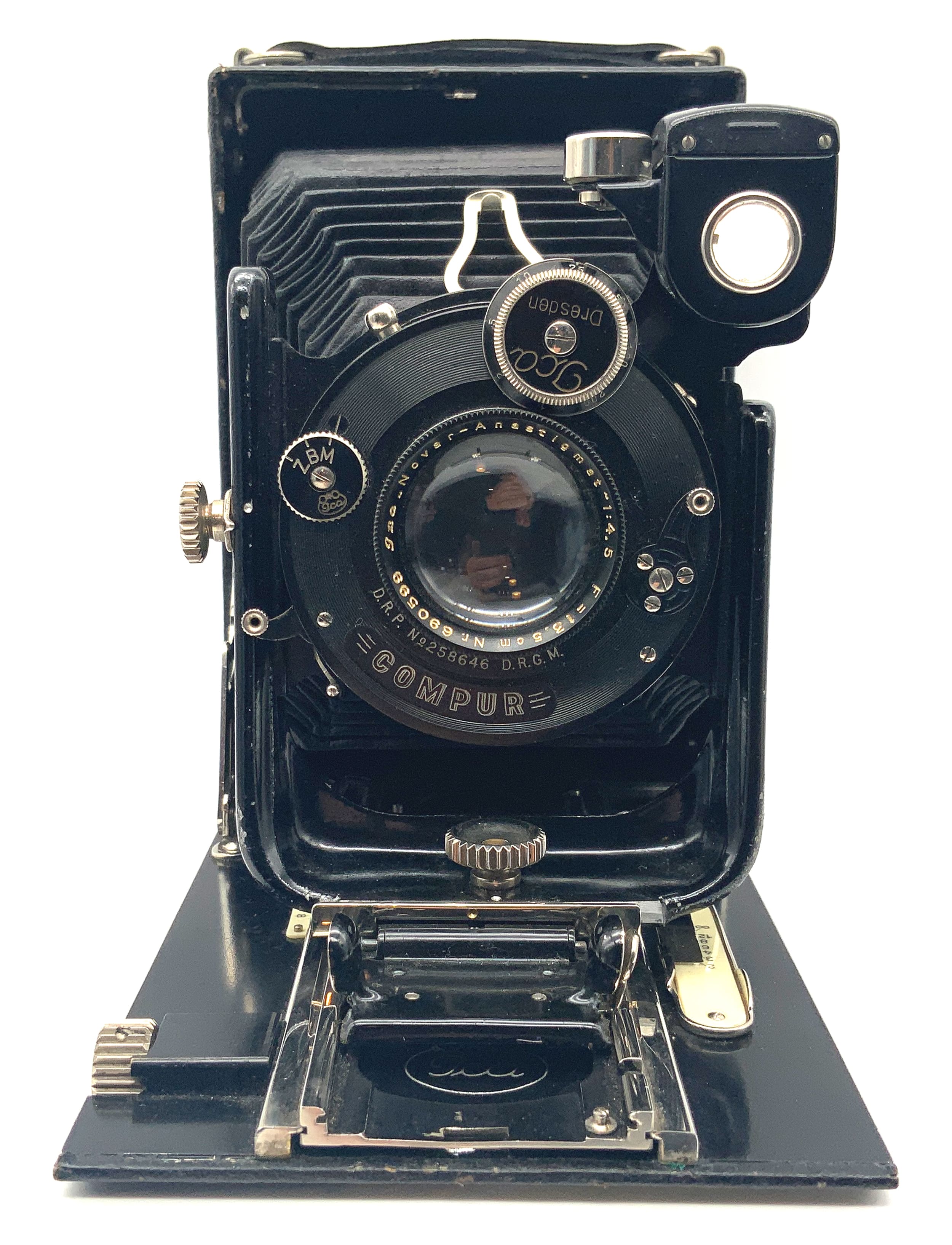 Ica Dresden Maximar 207 Plattenkamera mit Novar Anastigmat 13,5cm 1:4.5