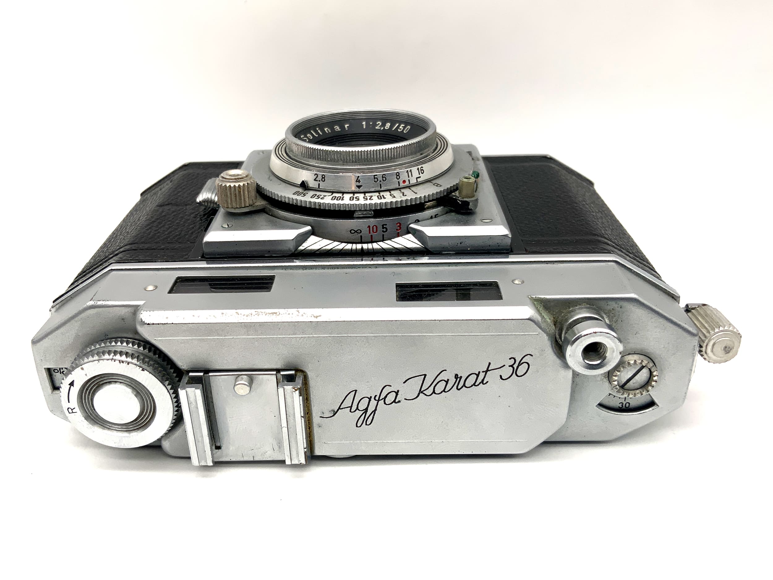 Appareil photo pliant Agfa Karat 36 avec objectif argentique Solinar 50 mm f/2,8