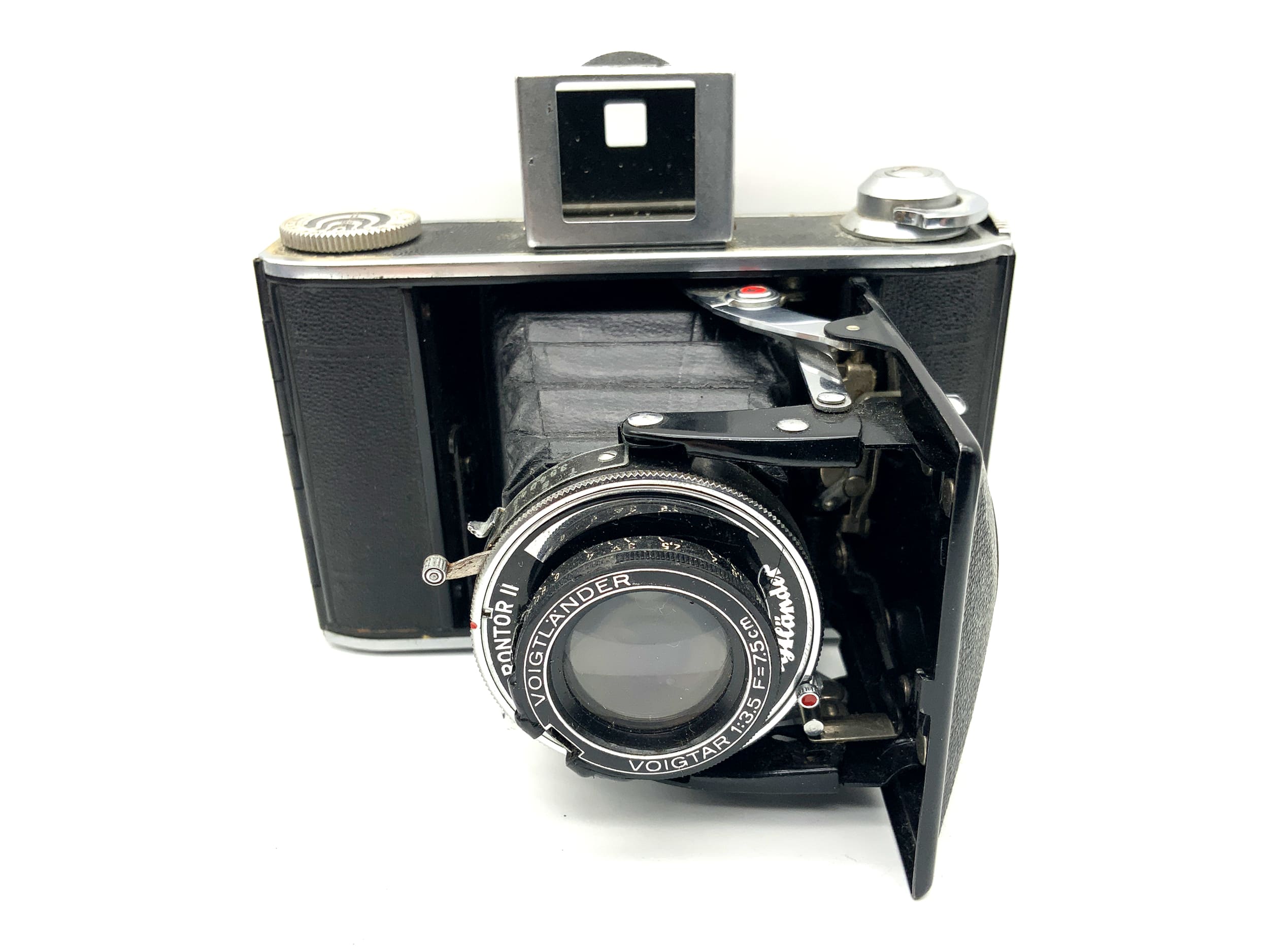 Appareil photo pliant Voigtländer Bessa 66 avec caméra analogique Voigtländer 1:3,5 7,5 cm Prontor II