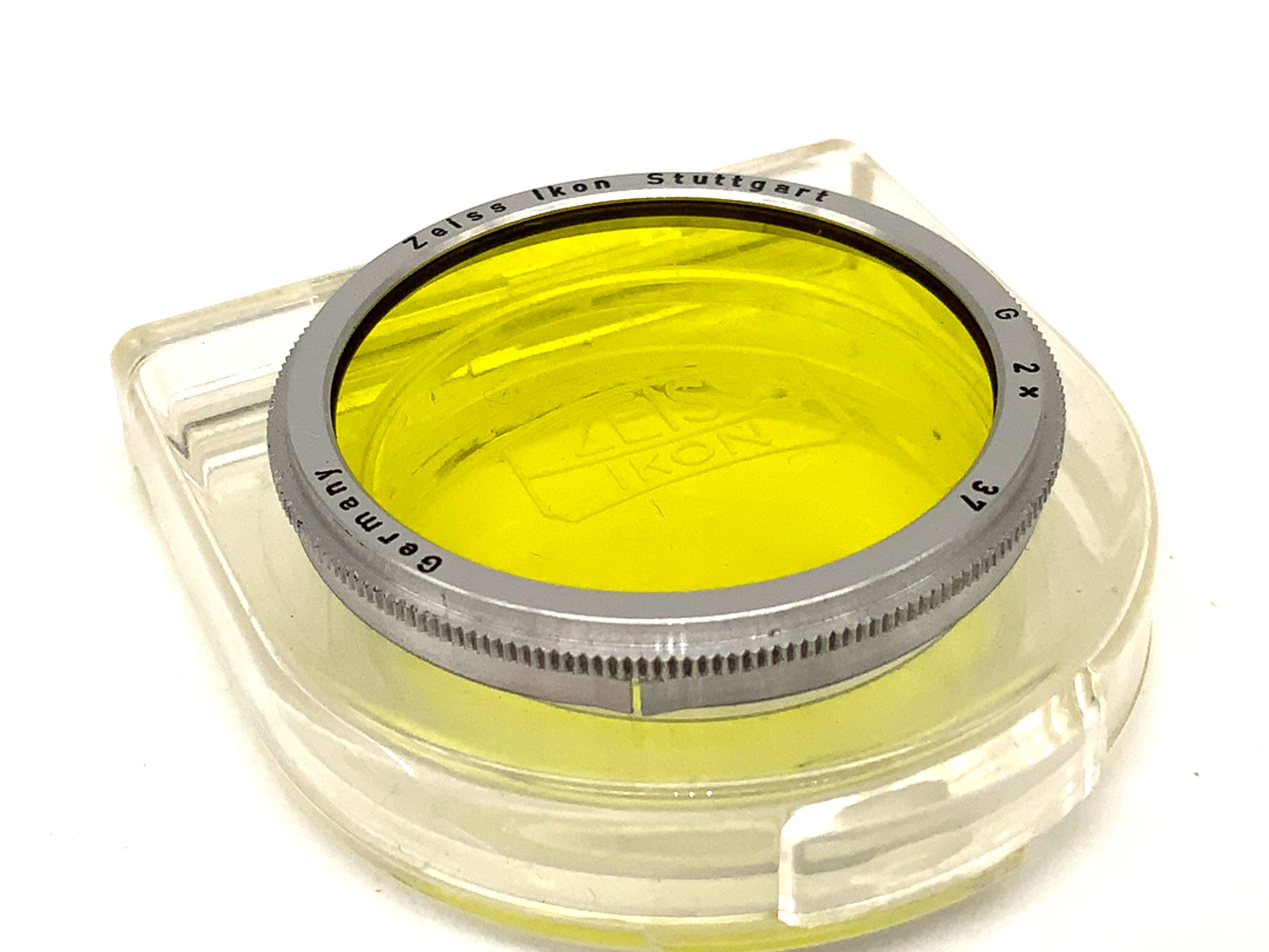 Zeiss Ikon color filter G 2x 37 yellow yellow slip-on filter in a filter case