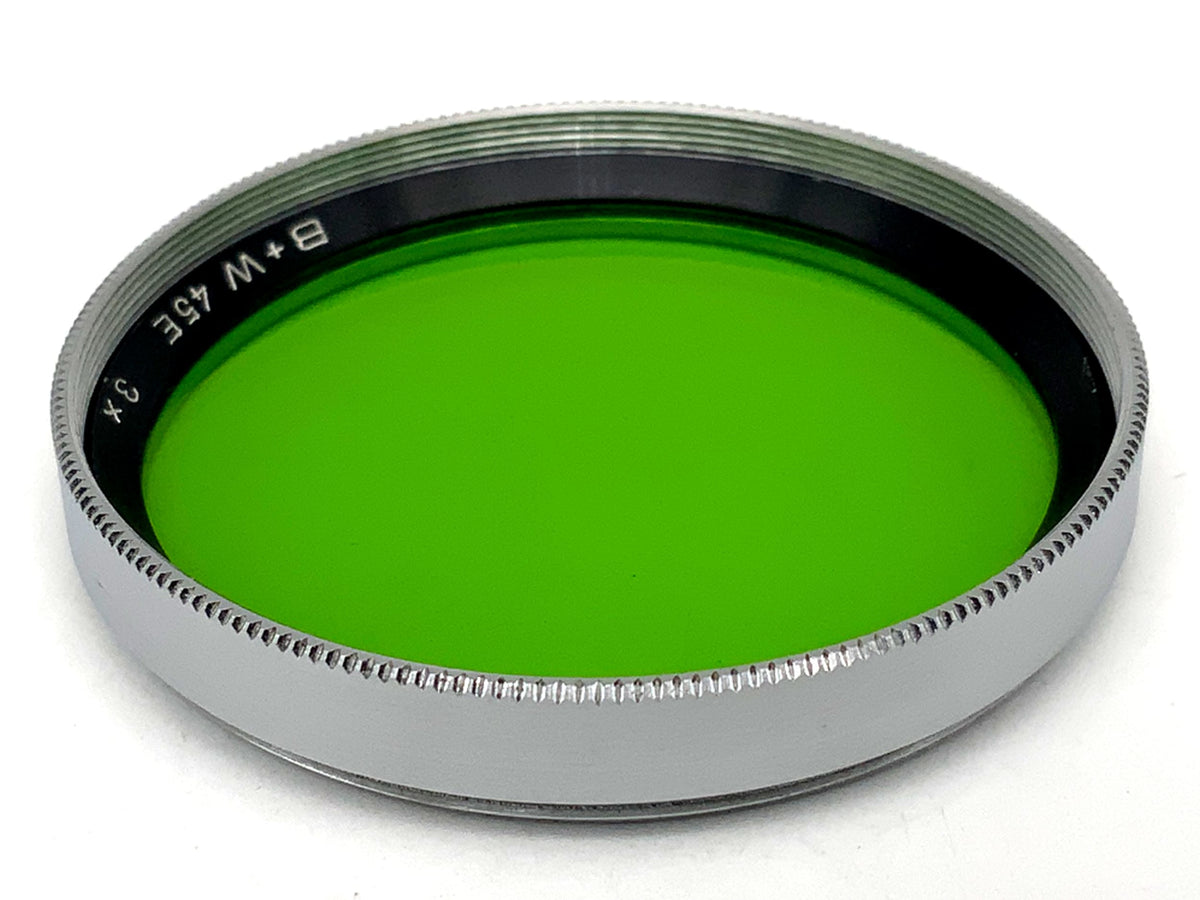 Filtre couleur B+W 45E, 3 filtres verts, filetage circulaire de 45 mm