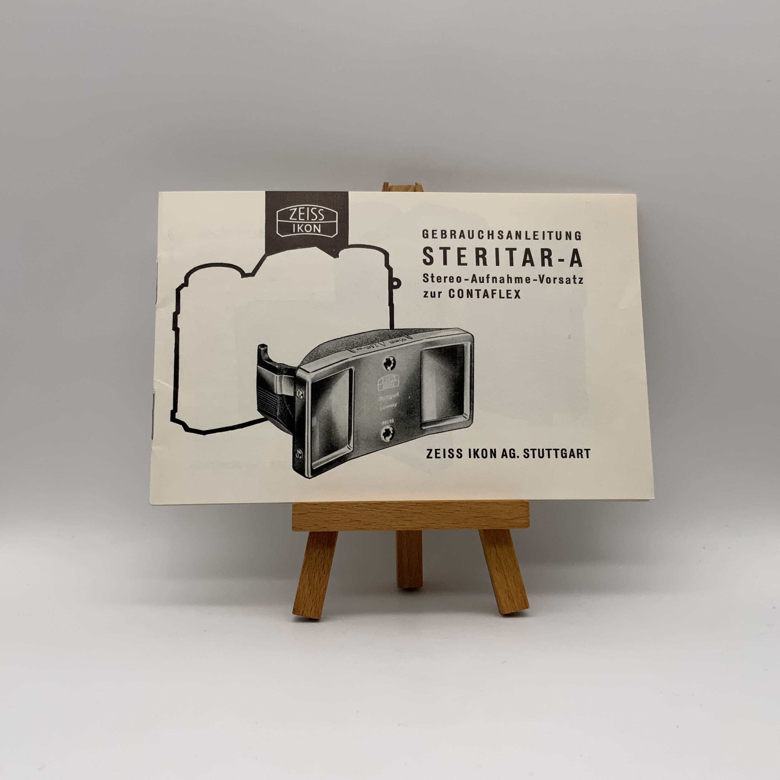 Zeiss Ikon Steritar-A Stereo Recording Attachment for Contaflex Instructions (German)