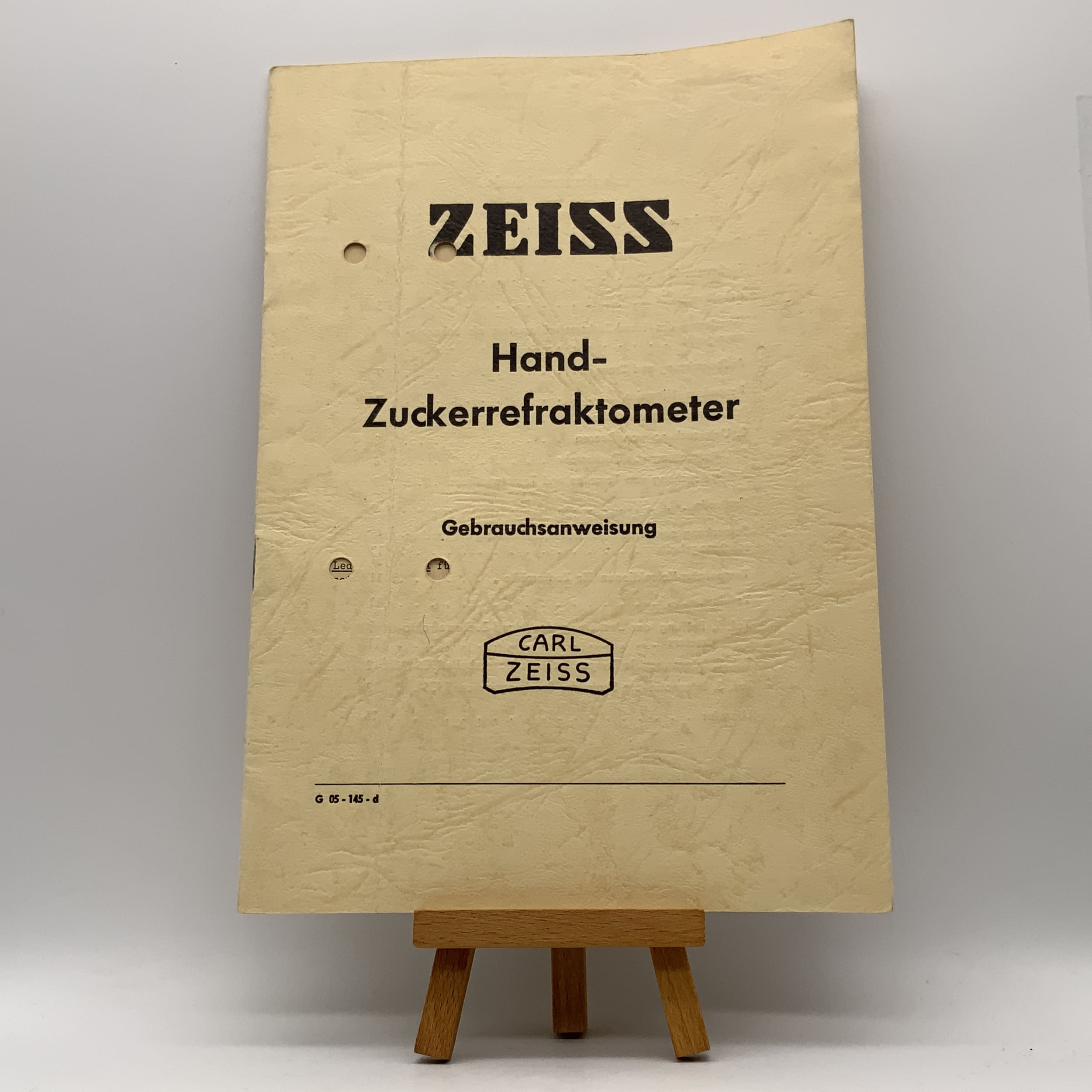 Carl Zeiss Hand Sugar Refractometer User Manual German