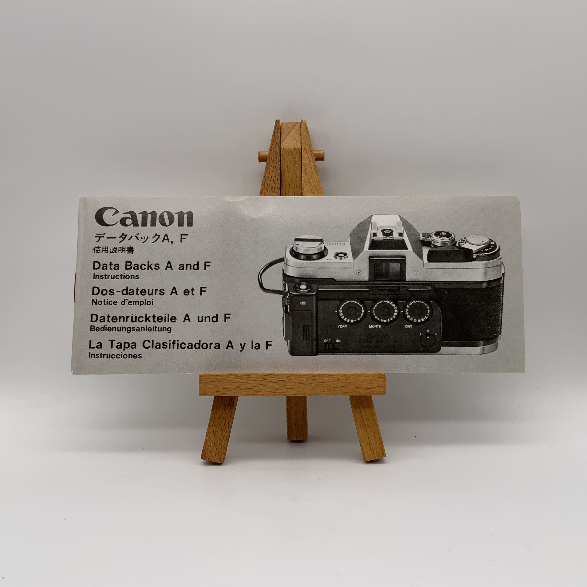 Canon Data Backs A and F User Manual German Instructions for Use