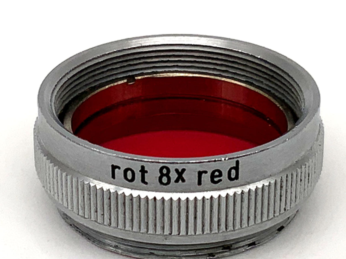 Filtre rouge 8x, filetage circulaire de 20 mm