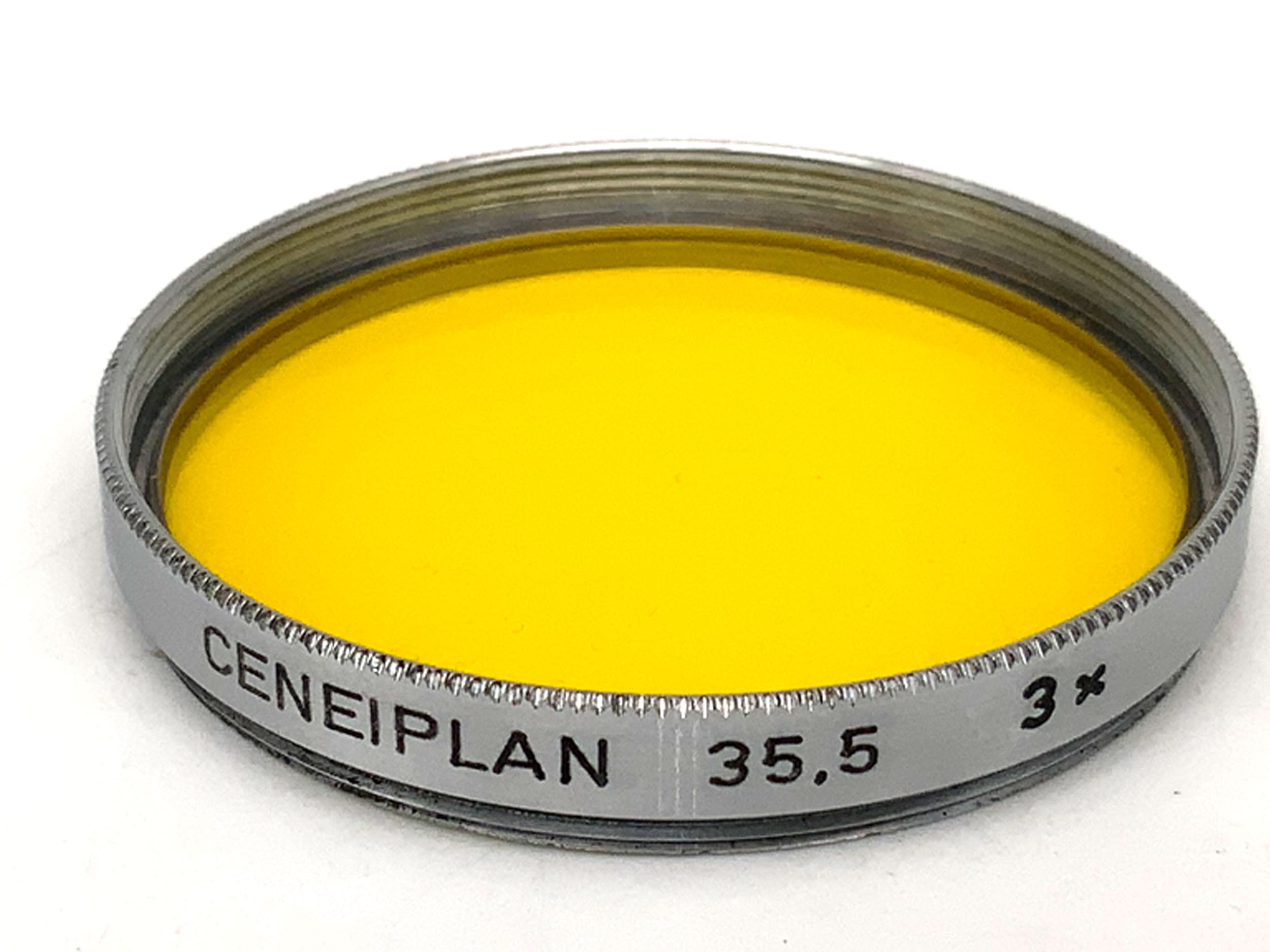 Ceneiplan yellow color filters, 3x filters, 35.5mm circular filter thread