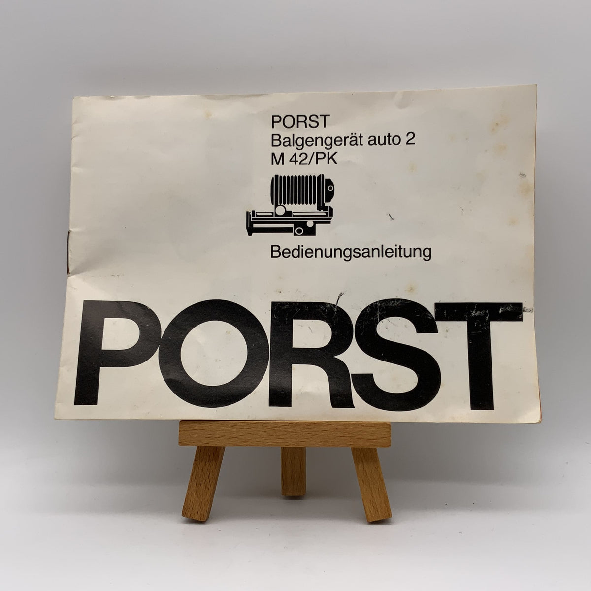 Instructions d'utilisation de l'unité de soufflet Porst Auto 2 M 42/PK (allemand)