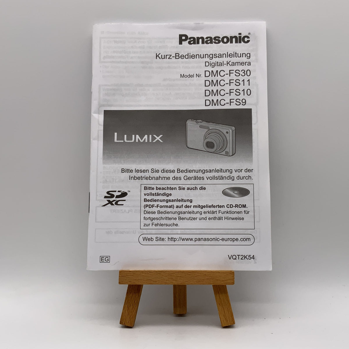 Guide de démarrage rapide et manuel d'utilisation (allemand) du Panasonic Lumix DMC-FS30