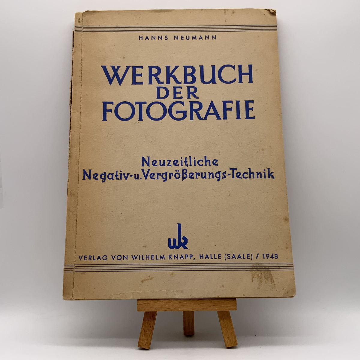 Manuel d'utilisation du cahier de photographie de Hanns Neumann (allemand)