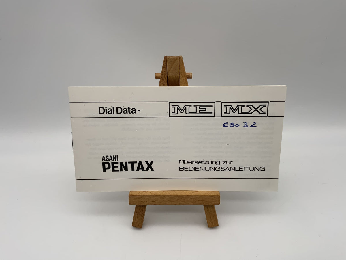 Manuel d'utilisation Pentax Dial Data ME / MX (allemand)