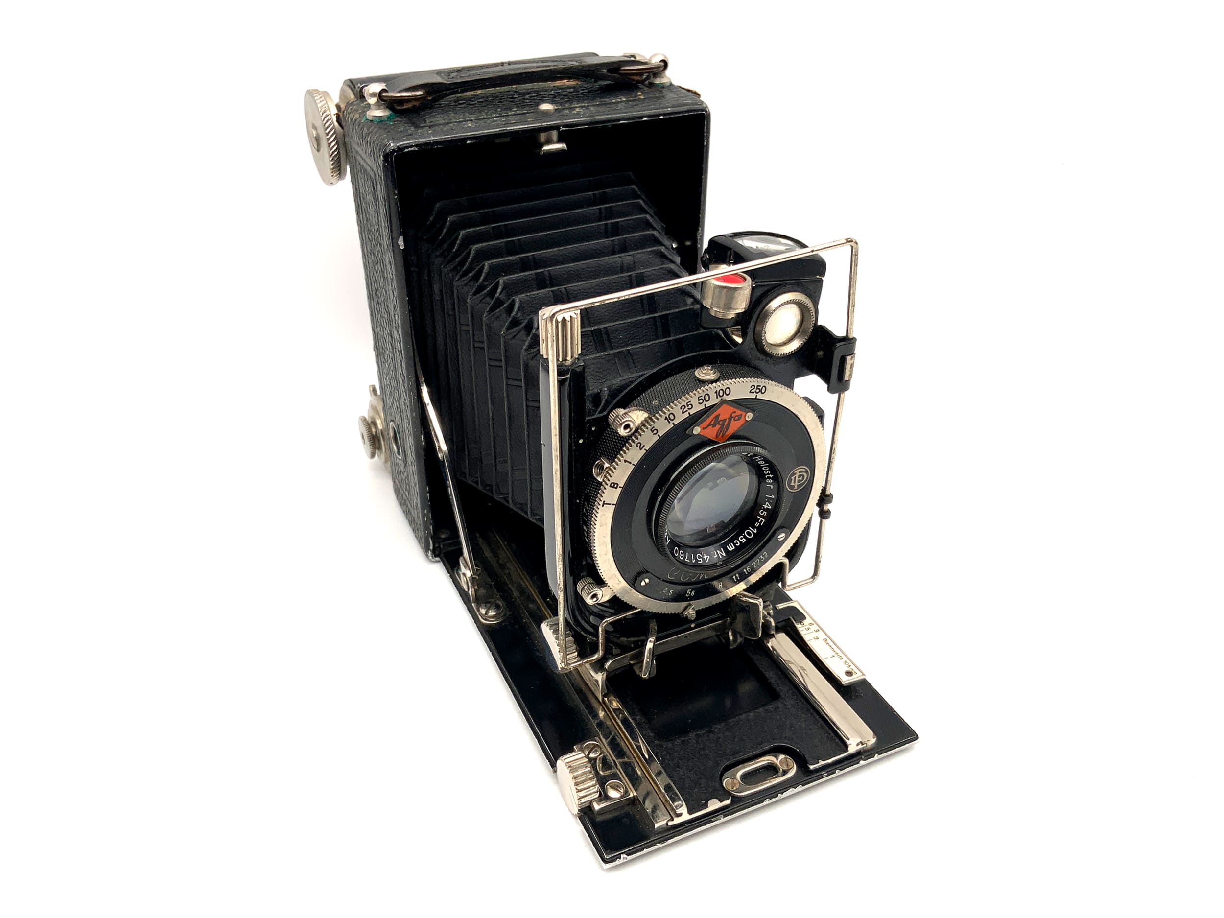 Appareil photo à plaques Agfa avec magasin de film Anastigmat Helostar 1:4,5 F=10,5 cm