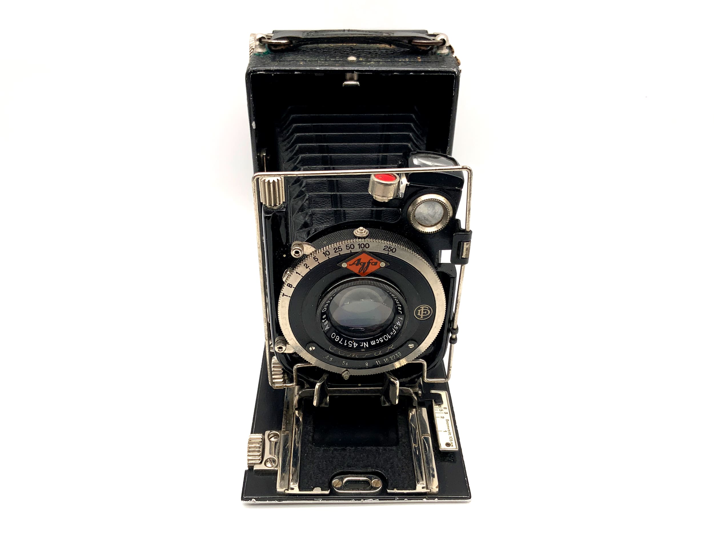 Appareil photo à plaques Agfa avec magasin de film Anastigmat Helostar 1:4,5 F=10,5 cm
