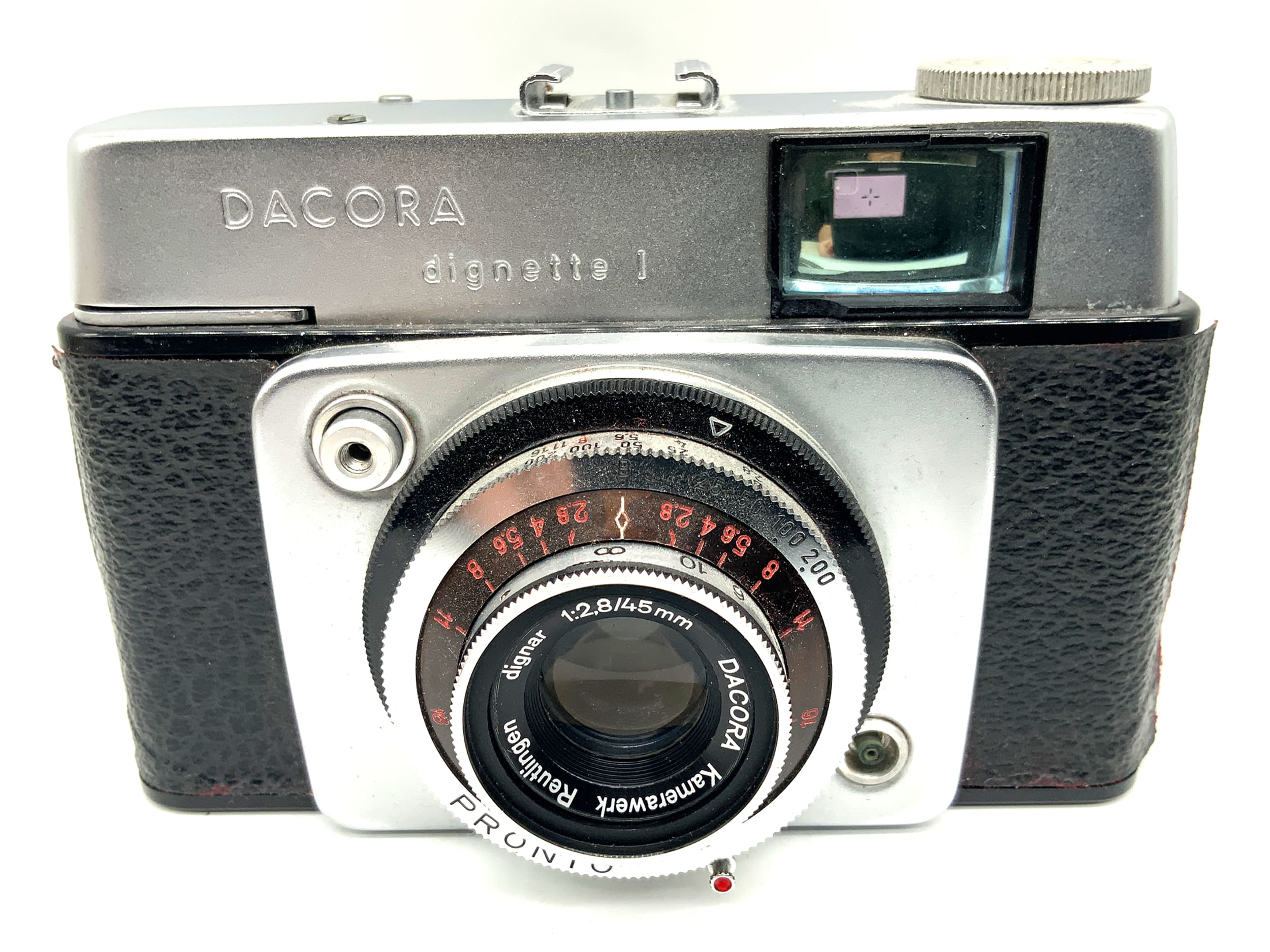 Dacora dignette I Sucherkamera mit KW Reutlingen Dignar 45mm 1:2.8 Analogkamera