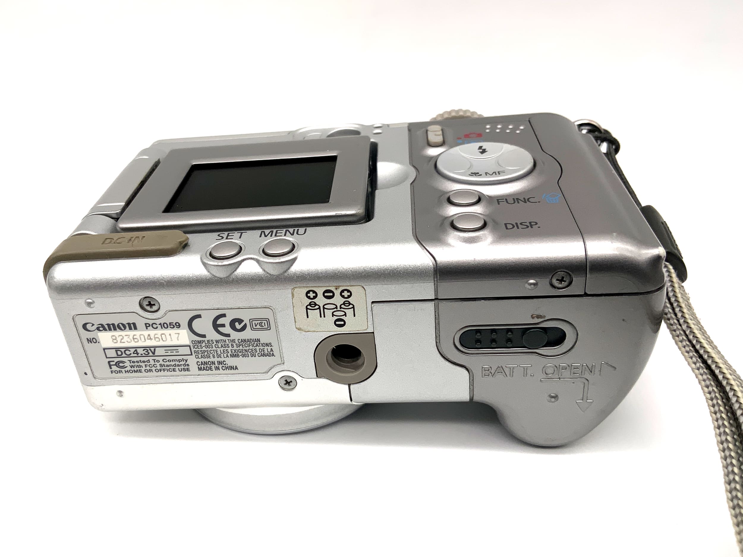 Appareil photo numérique compact Canon PowerShot A80 avec objectif 7,8-23,4 mm f/2,8-4,9 et capteur 4 MP