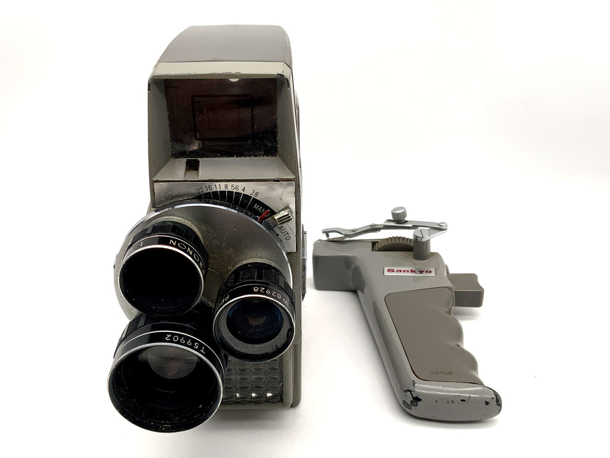 Caméra argentique Sankyo Movimat avec objectifs Pronon 6,5 mm, 13 mm et 25 mm Super 8