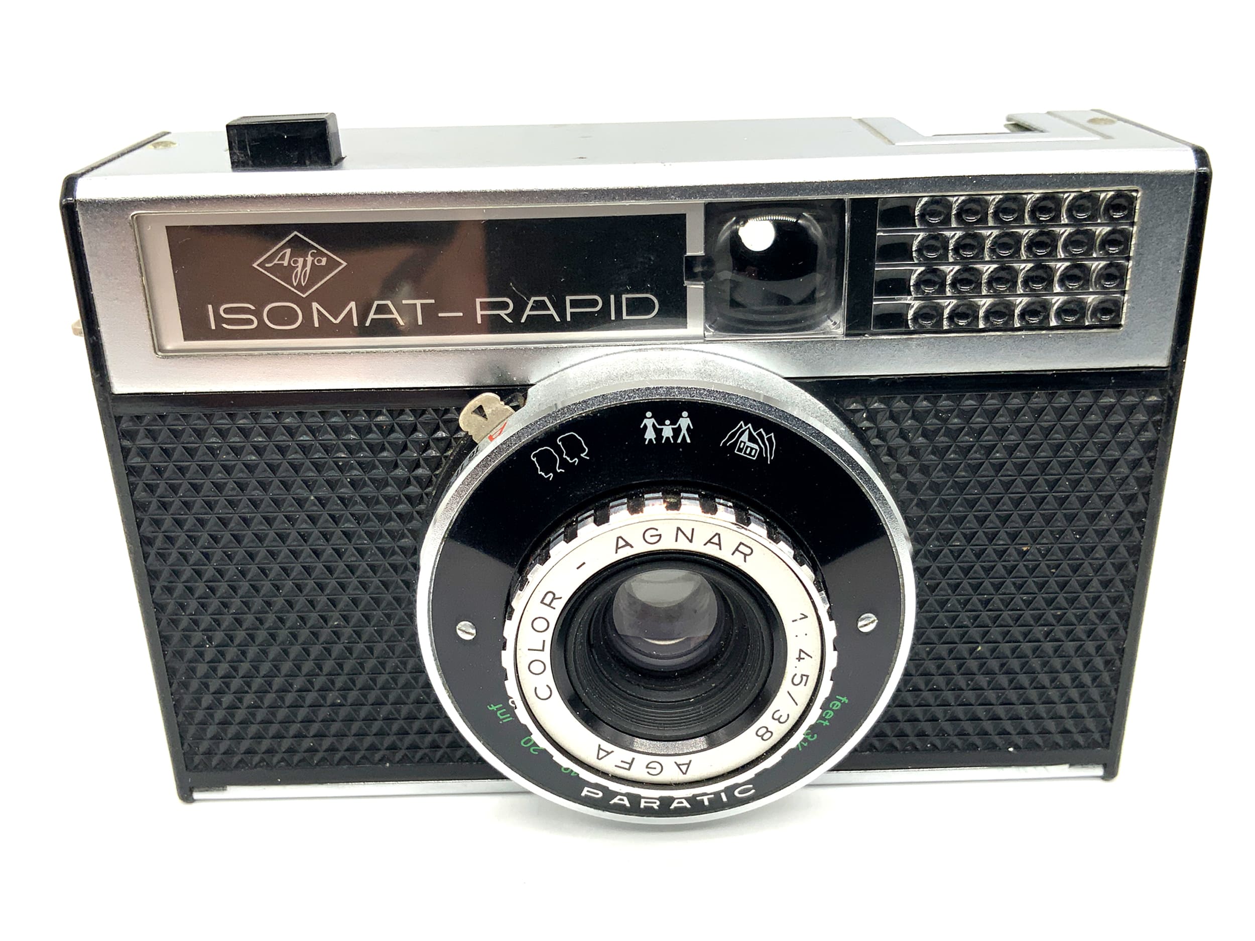 Agfa Isomat-Rapid Sucherkamera mit Color-Agnar 1:4.5/38mm Paratic Analogkamera