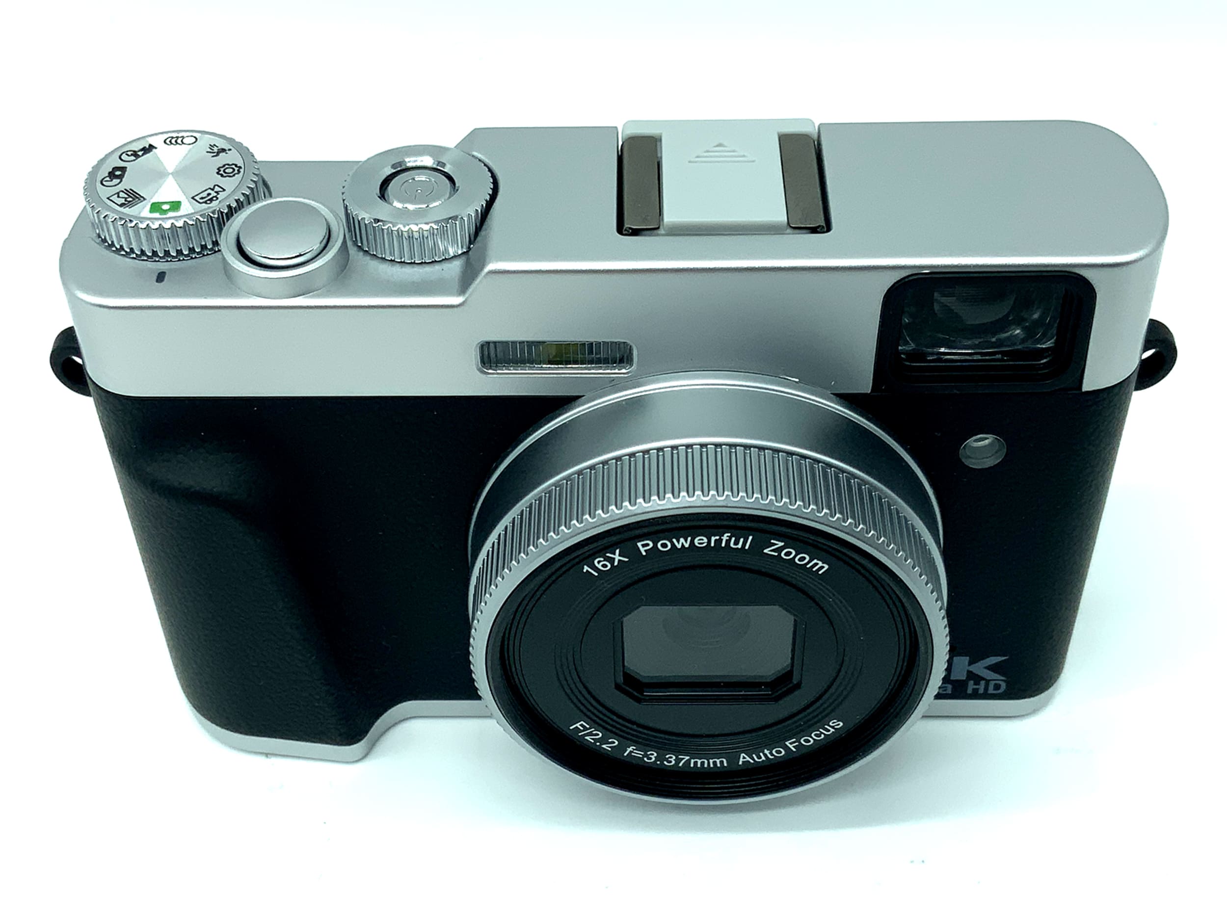 Appareil photo numérique compact Nezini 4K DC202 avec objectif 3,37 mm f/2,2.