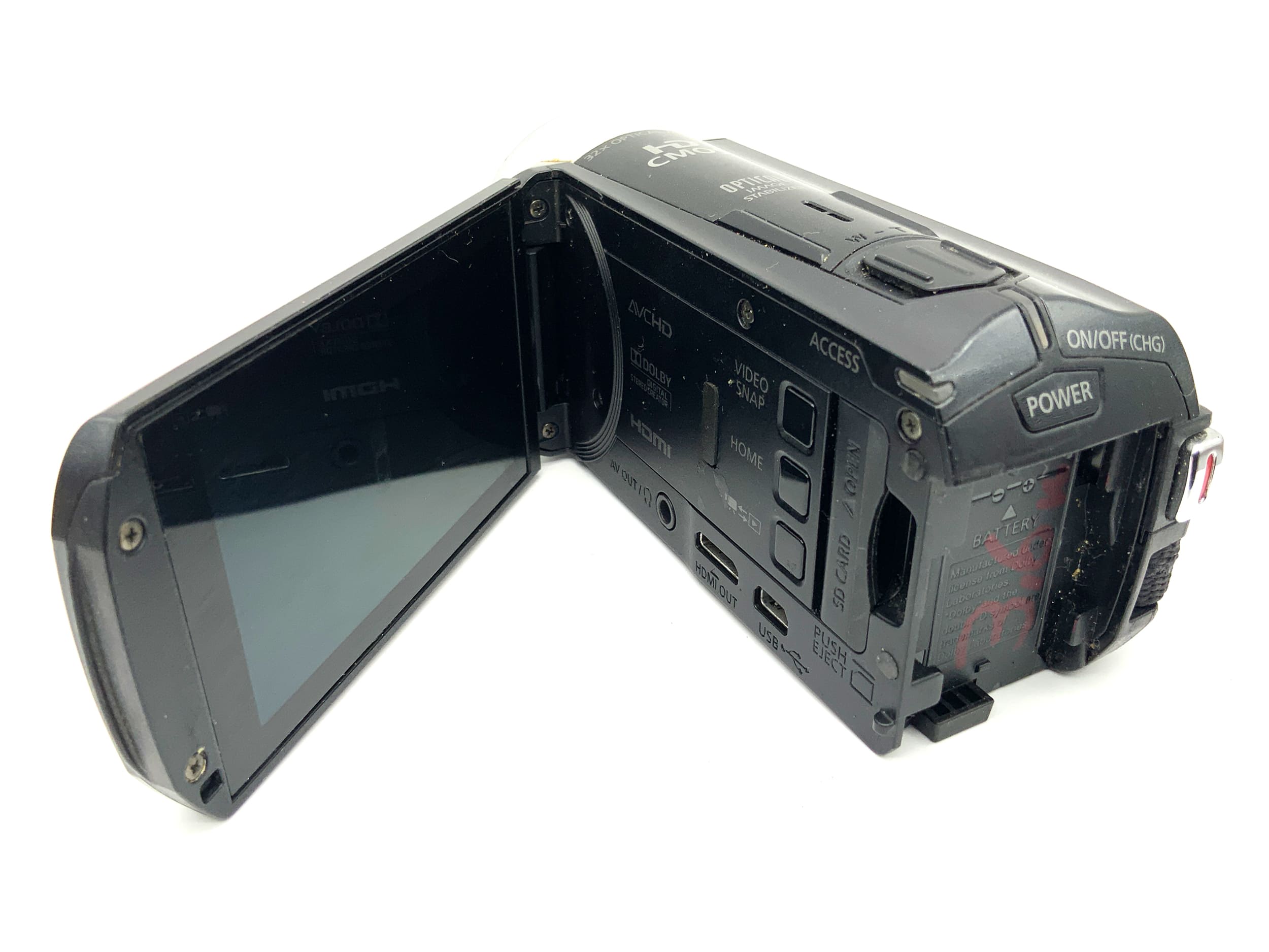 Caméscope Canon Legria HF R306 avec objectif 2,8-89,6 mm f/1,8, caméra vidéo avec batterie