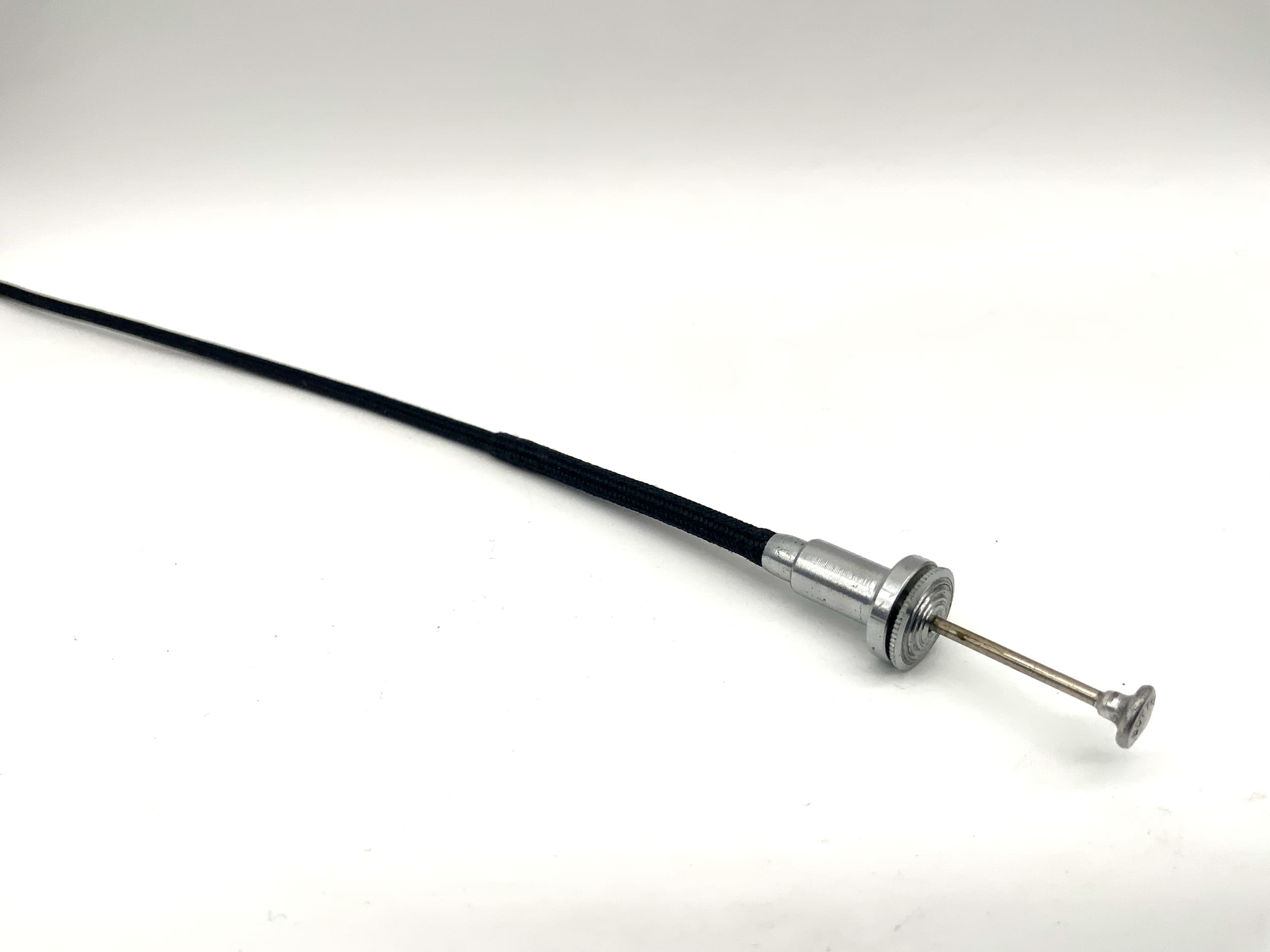 Büttner ca.21cm Drahtauslöser schwarz mit Feststeller Kabelauslöser