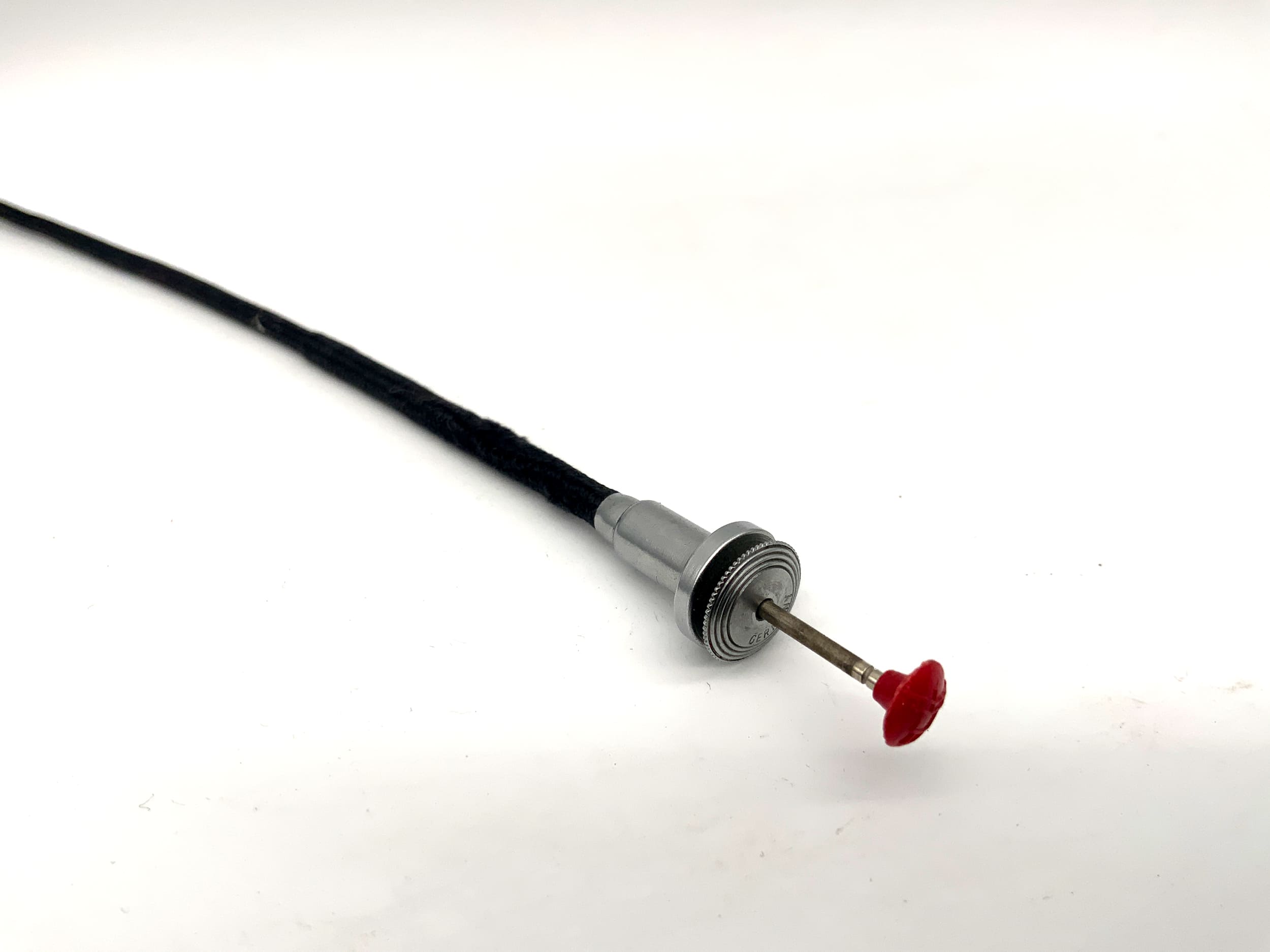Pentacon ca.21cm Drahtauslöser schwarz mit Feststeller Kabelauslöser