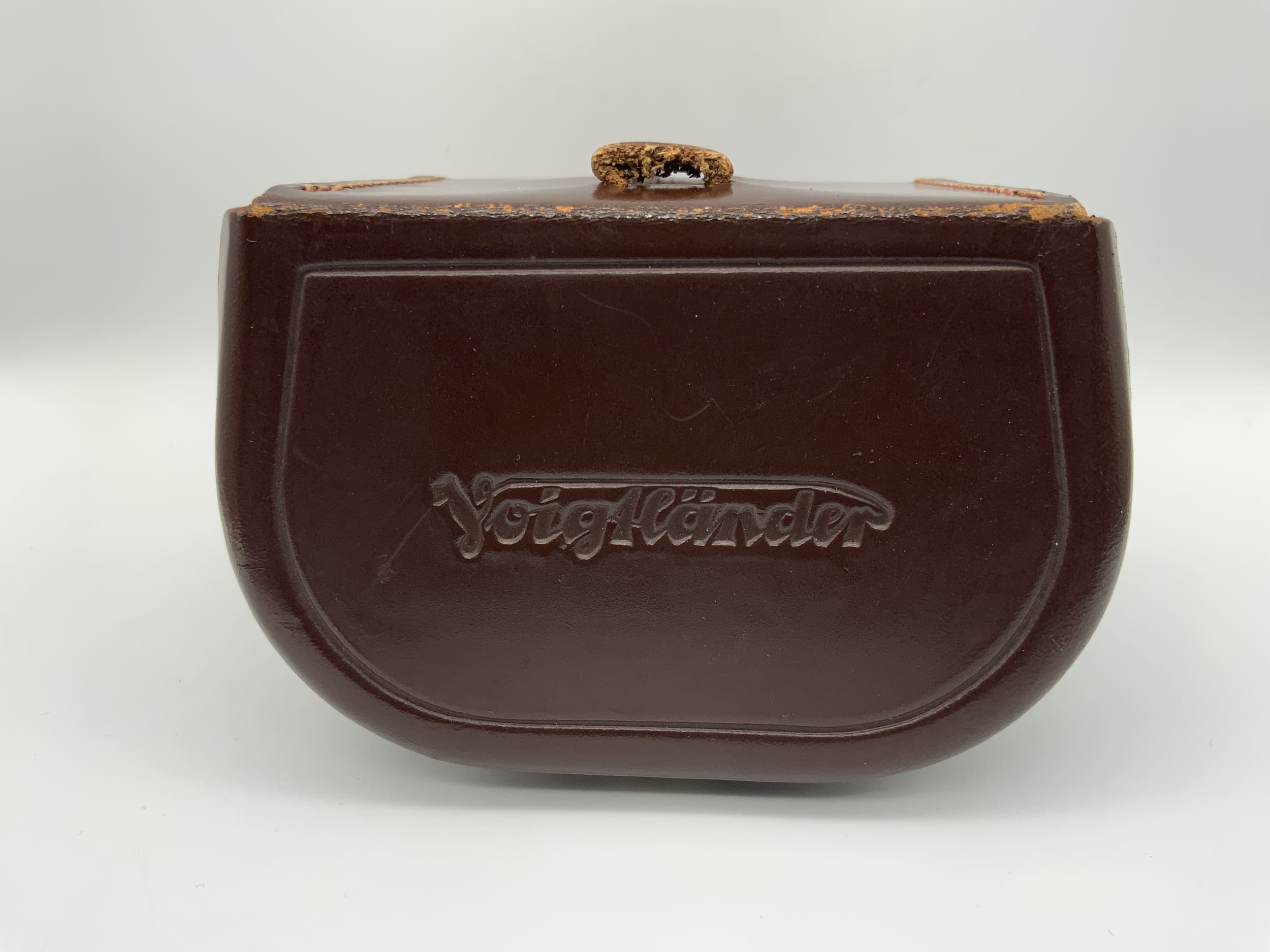 Étui rigide en cuir marron Voigtländer 90/088 pour Skoparex 3,4/35 mm