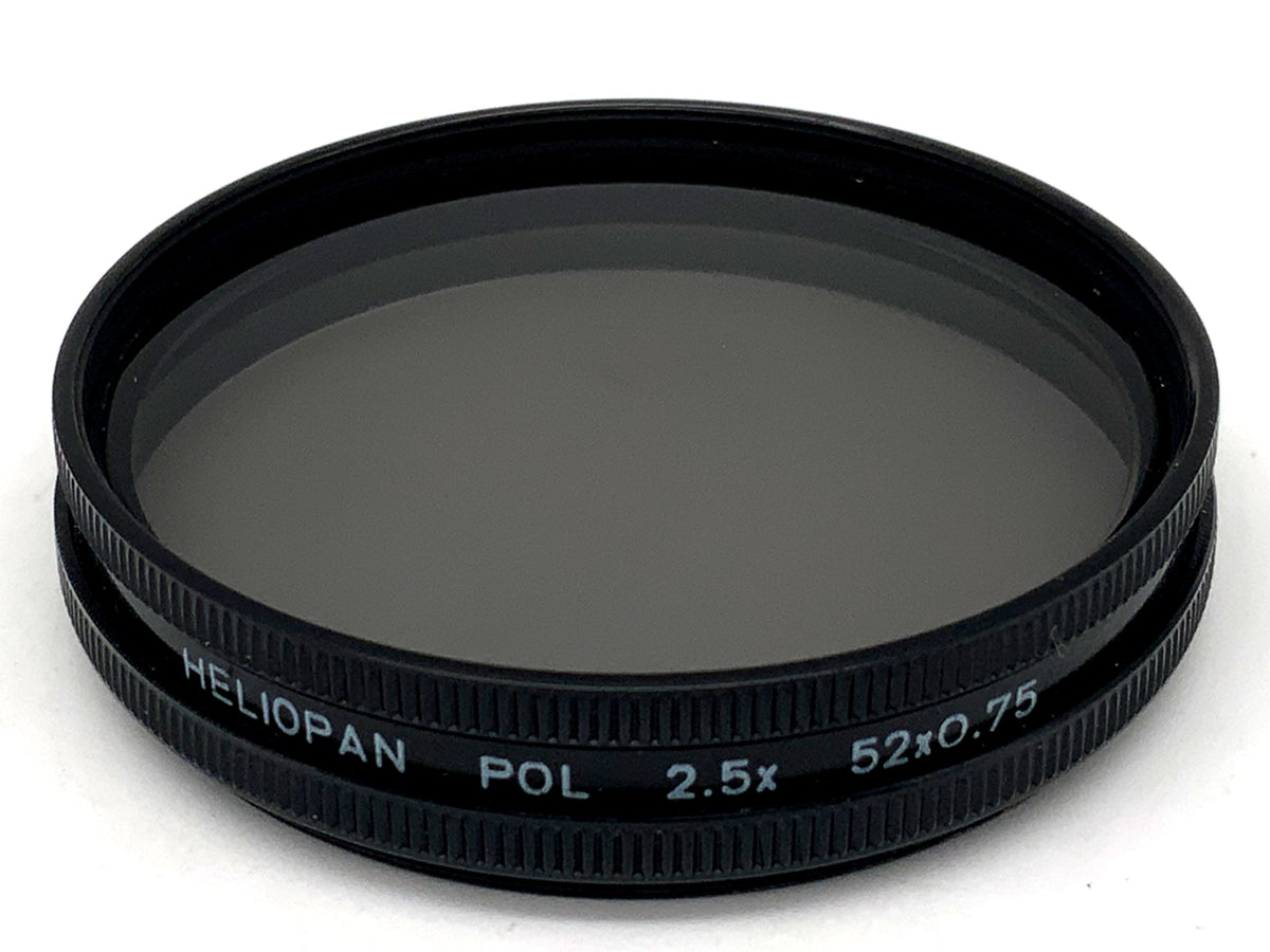 Filtre polarisant Heliopan POL 2,5 x 52 x 0,75, filetage circulaire de 52 mm